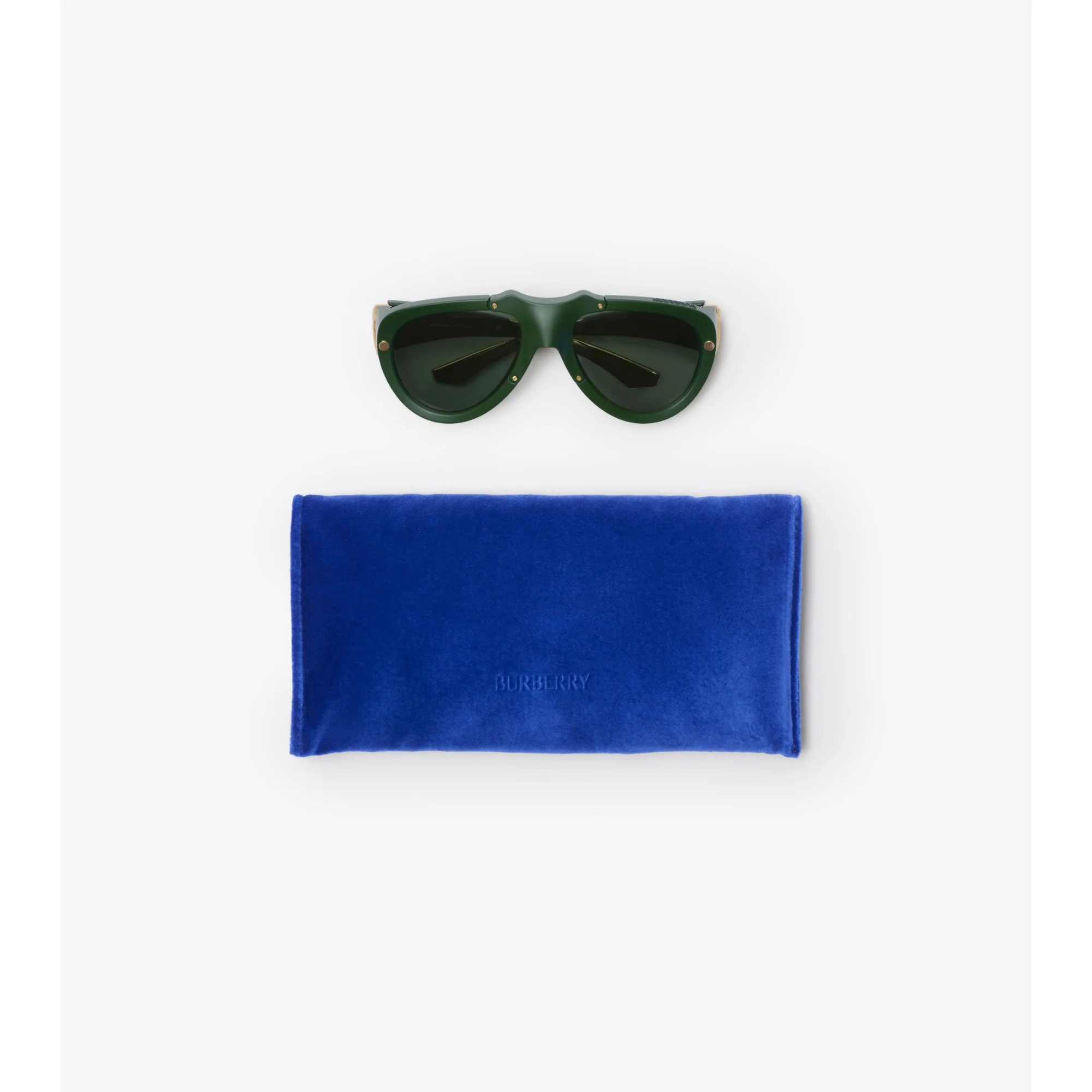 Shield Mask Sunglasses - Dark Forest Green - Image 8