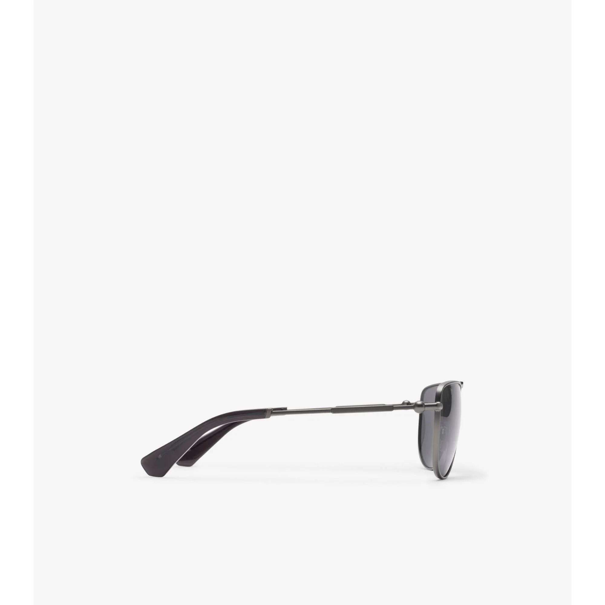 Metal Logo Square Sunglasses - Black - Image 4