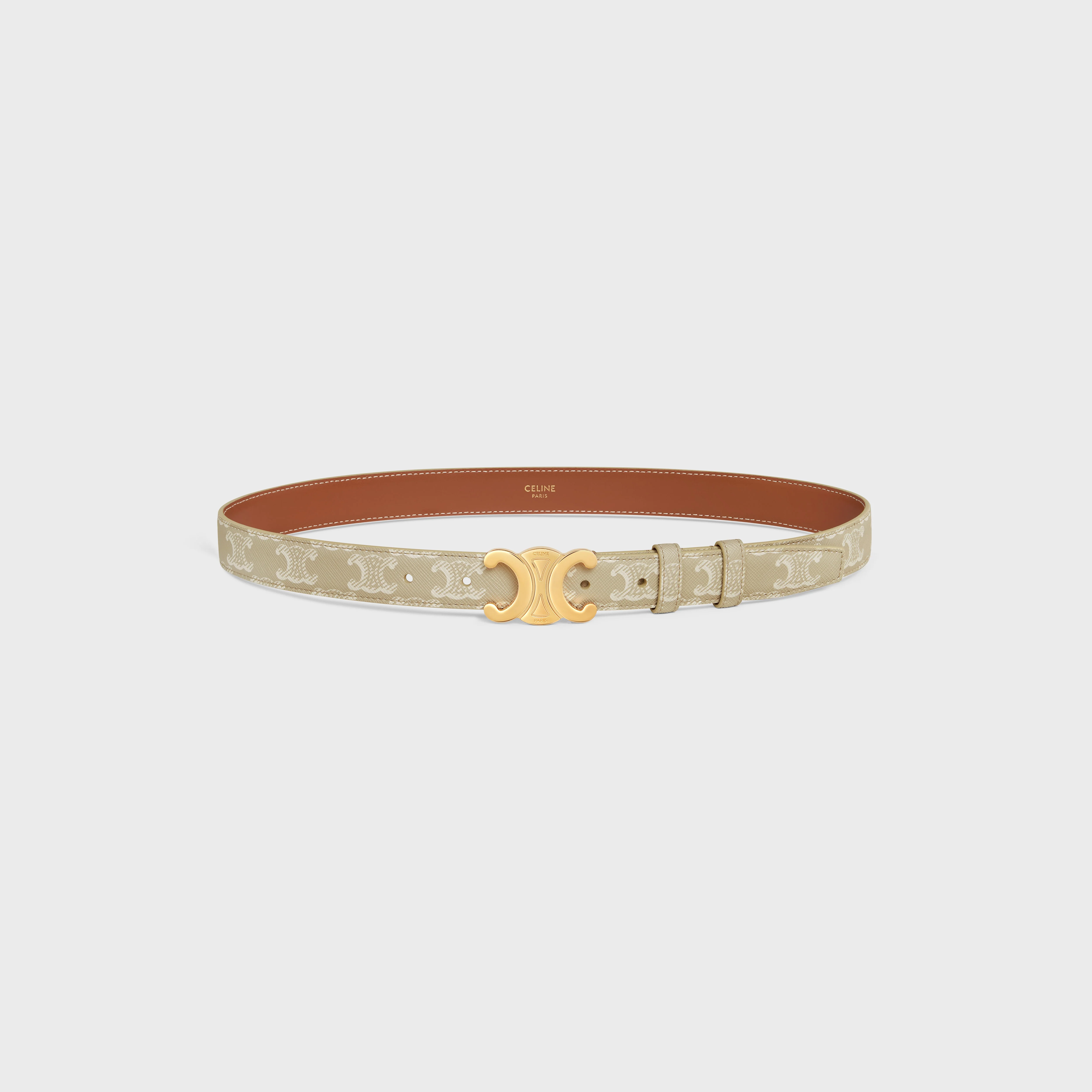 Triomphe Belt Medium 25Mm - Grey Beige - Image 2
