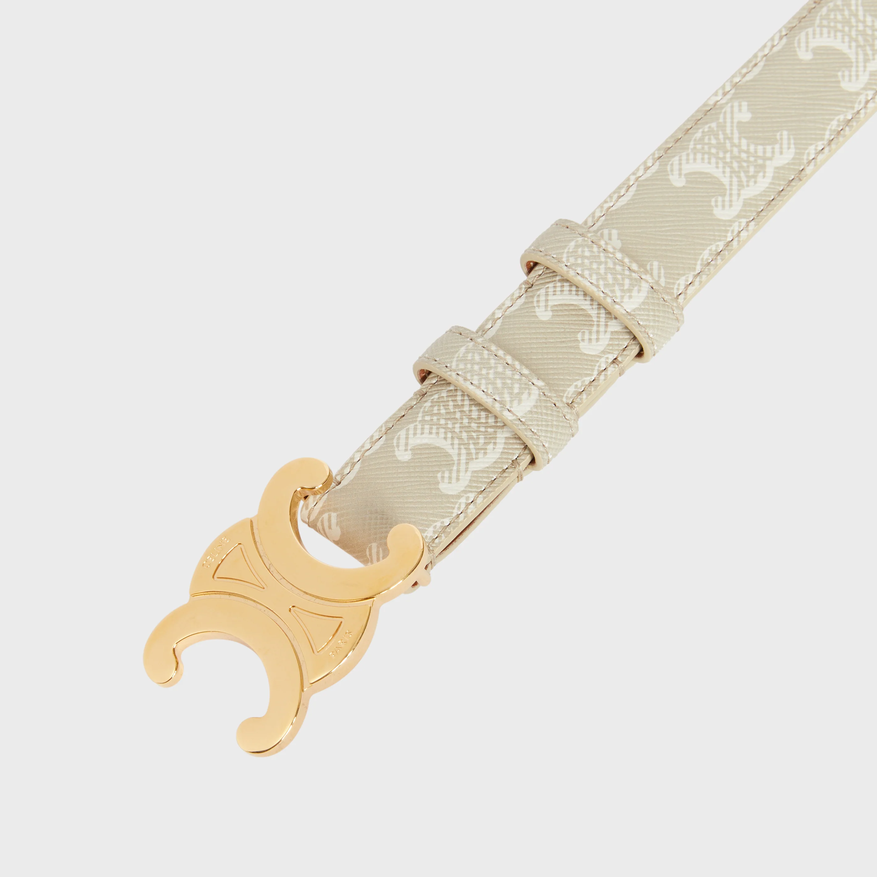 Triomphe Belt Medium 25Mm - Grey Beige - Image 4
