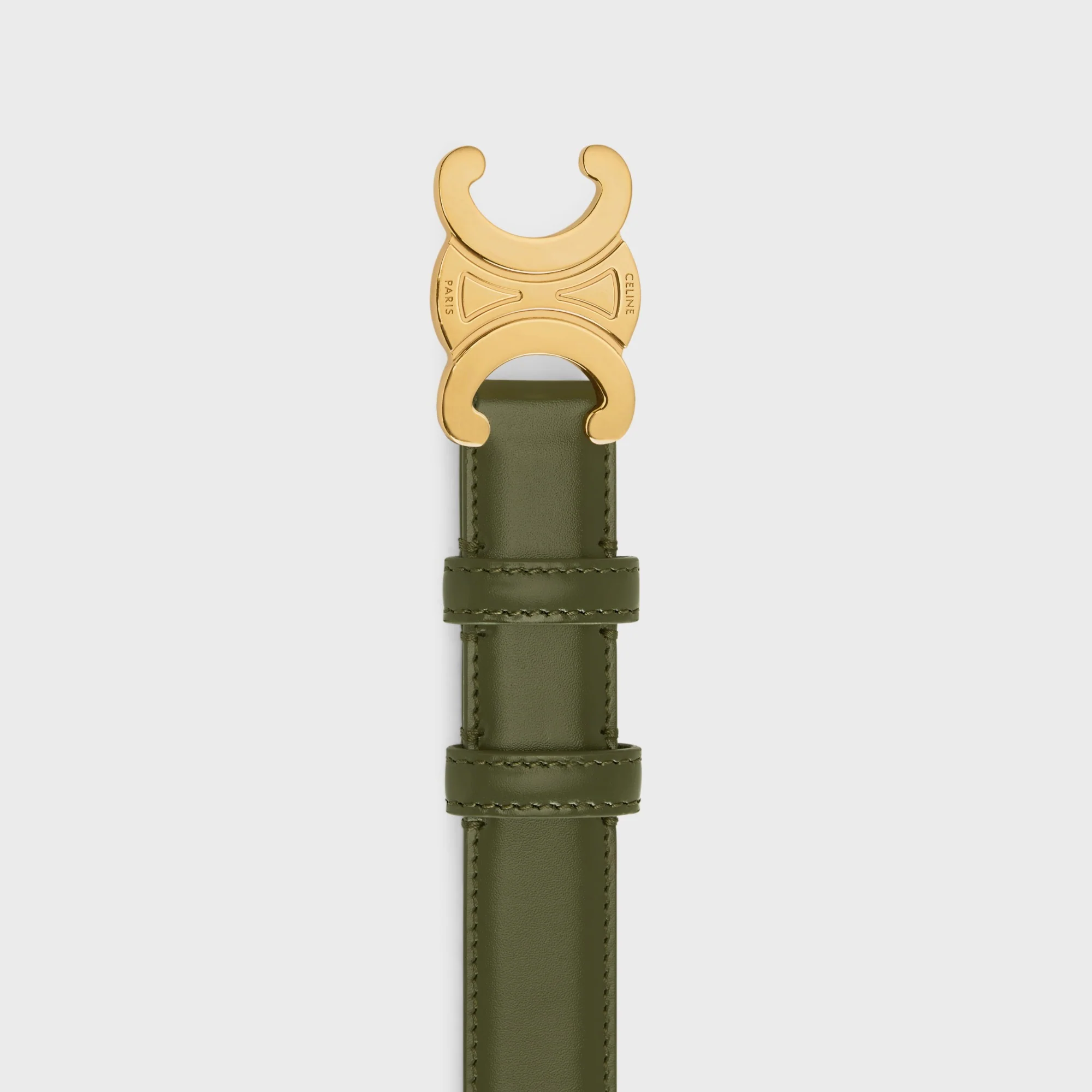 Triomphe Belt Medium 25Mm - Dark Olive - Image 3