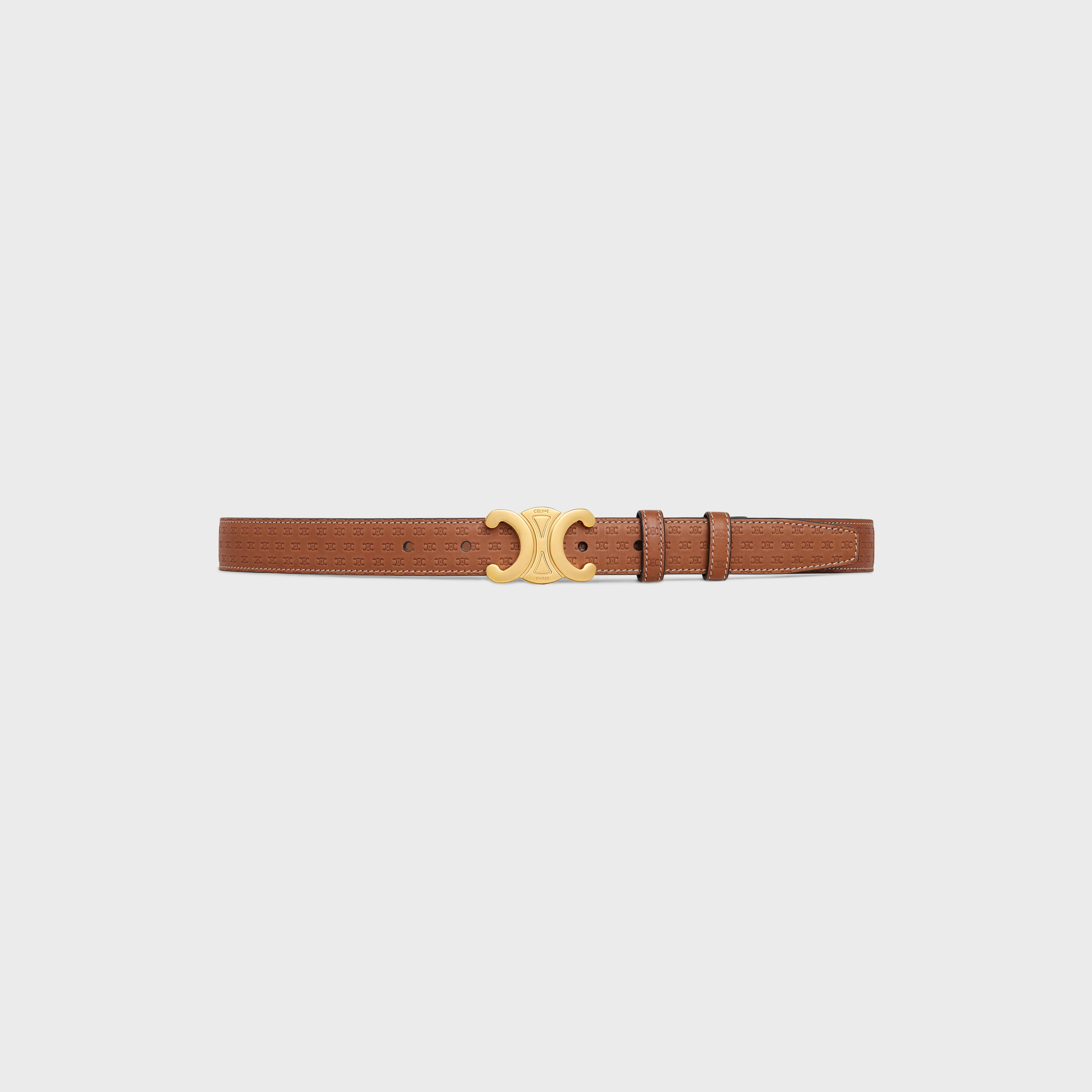 Triomphe Belt Medium 25Mm - Tan