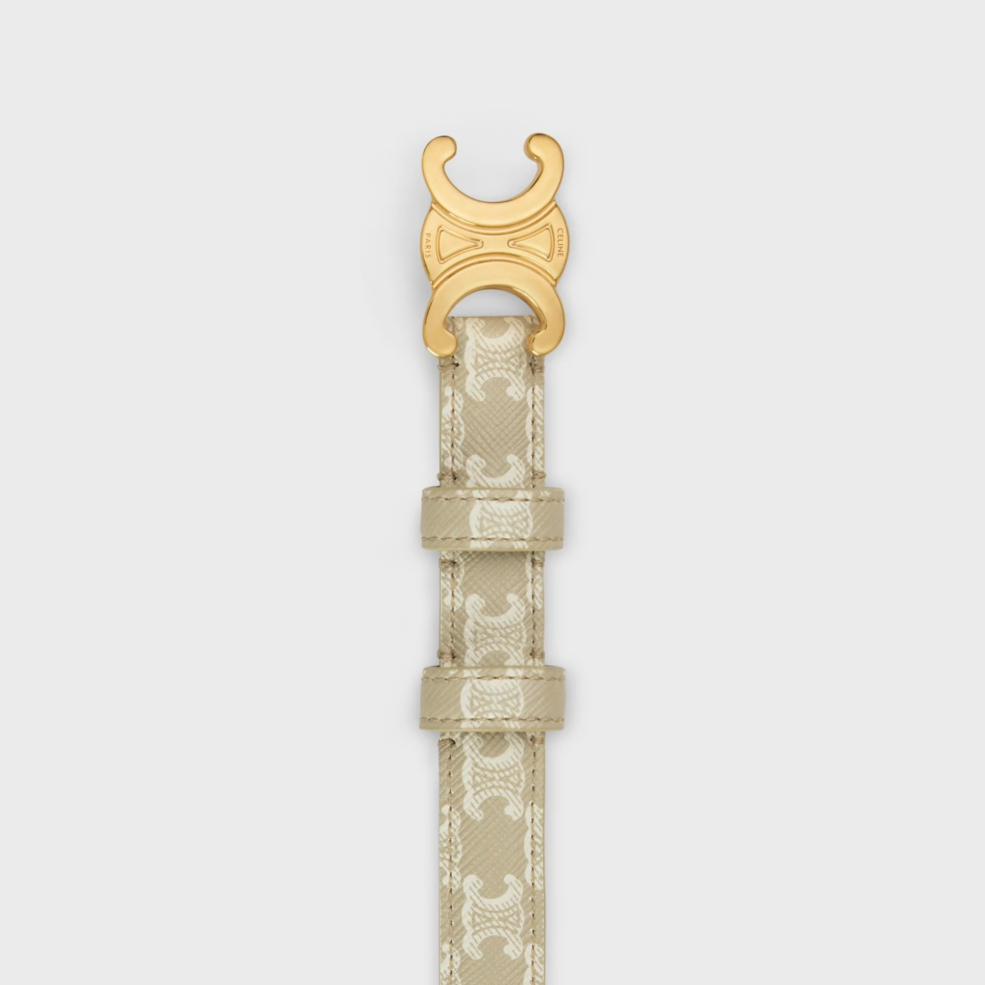 Triomphe Belt Small 18Mm - Grey Beige - Image 2