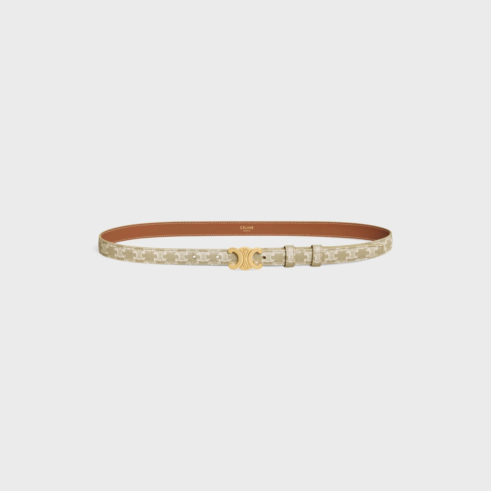 Triomphe Belt Small 18Mm - Grey Beige - Image 4
