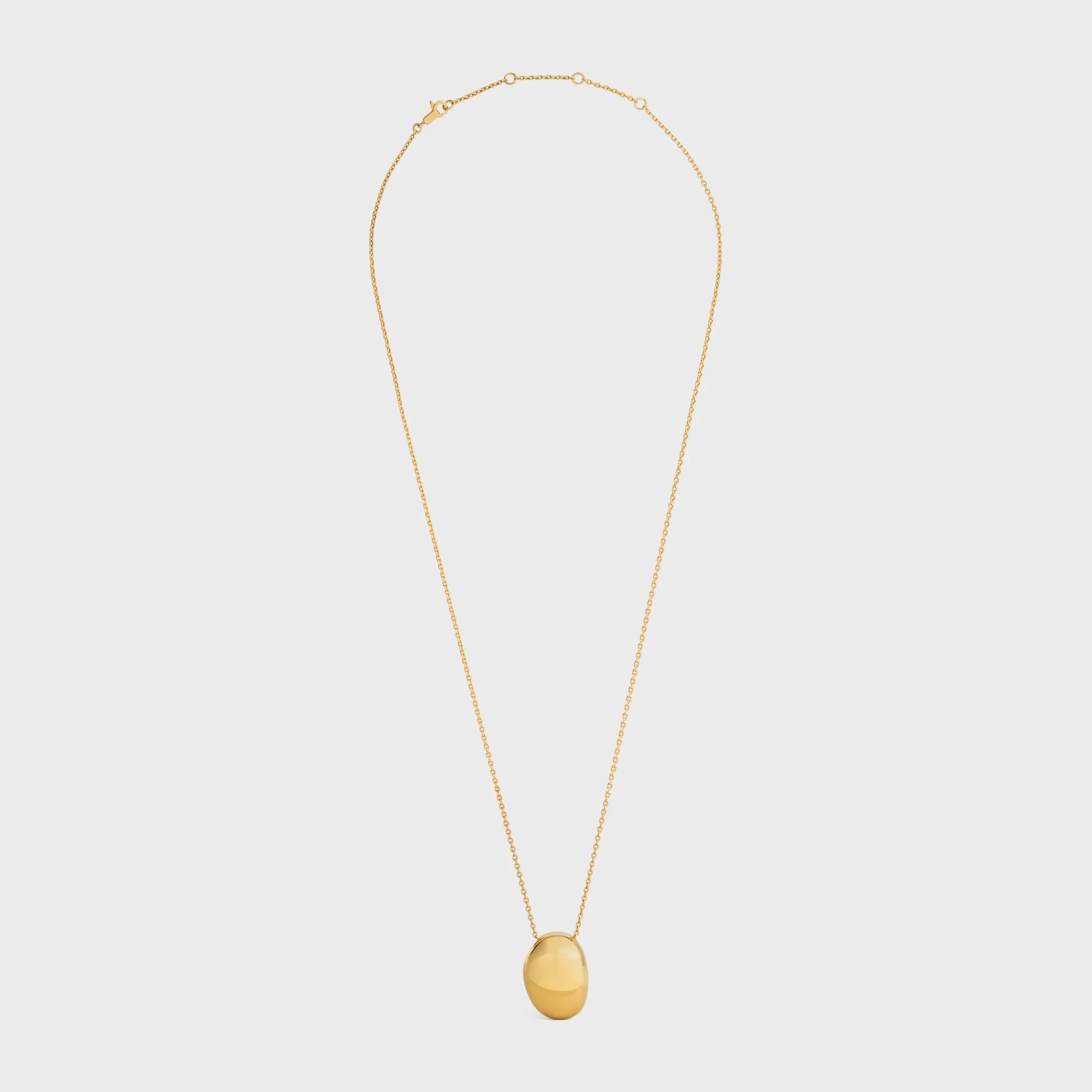 Abstract Shapes Peeble Necklace - Gold - Image 4