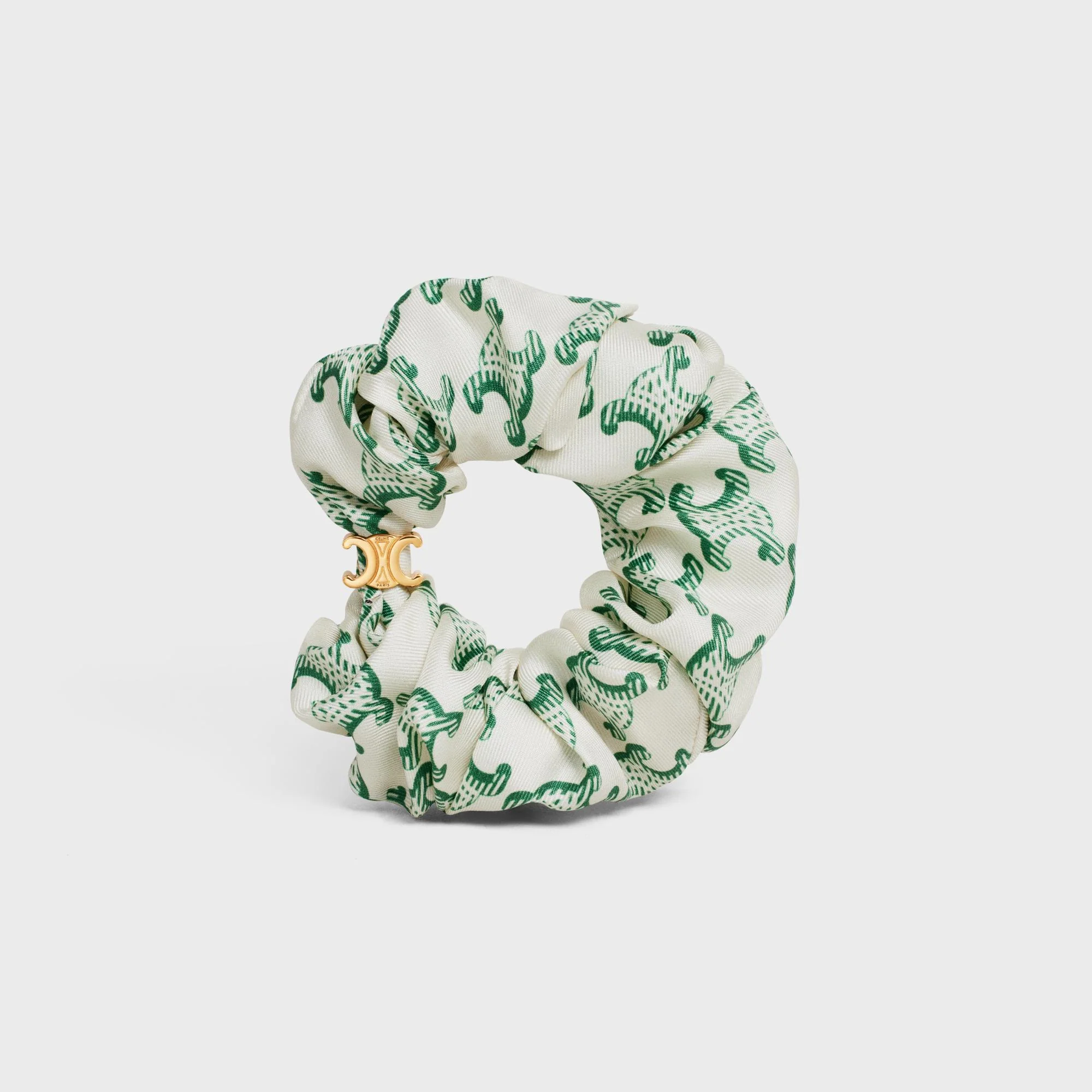Celine Scrunchy Triumph - Gold/White/Green