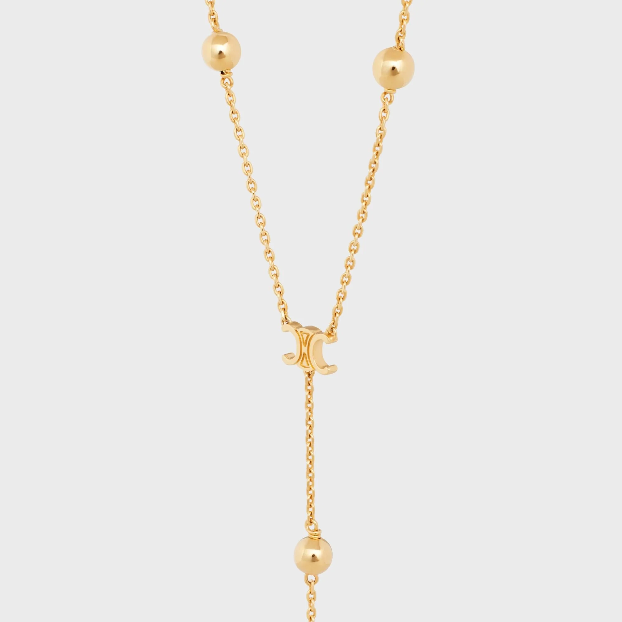 Triumph Folk Beads Long Necklace - Gold