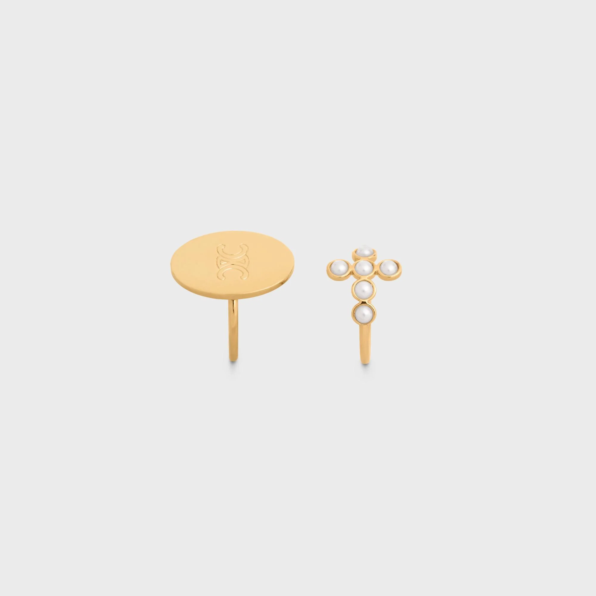 Triumph Folk Set Of 2 Rings - Gold/Ivory - Image 3