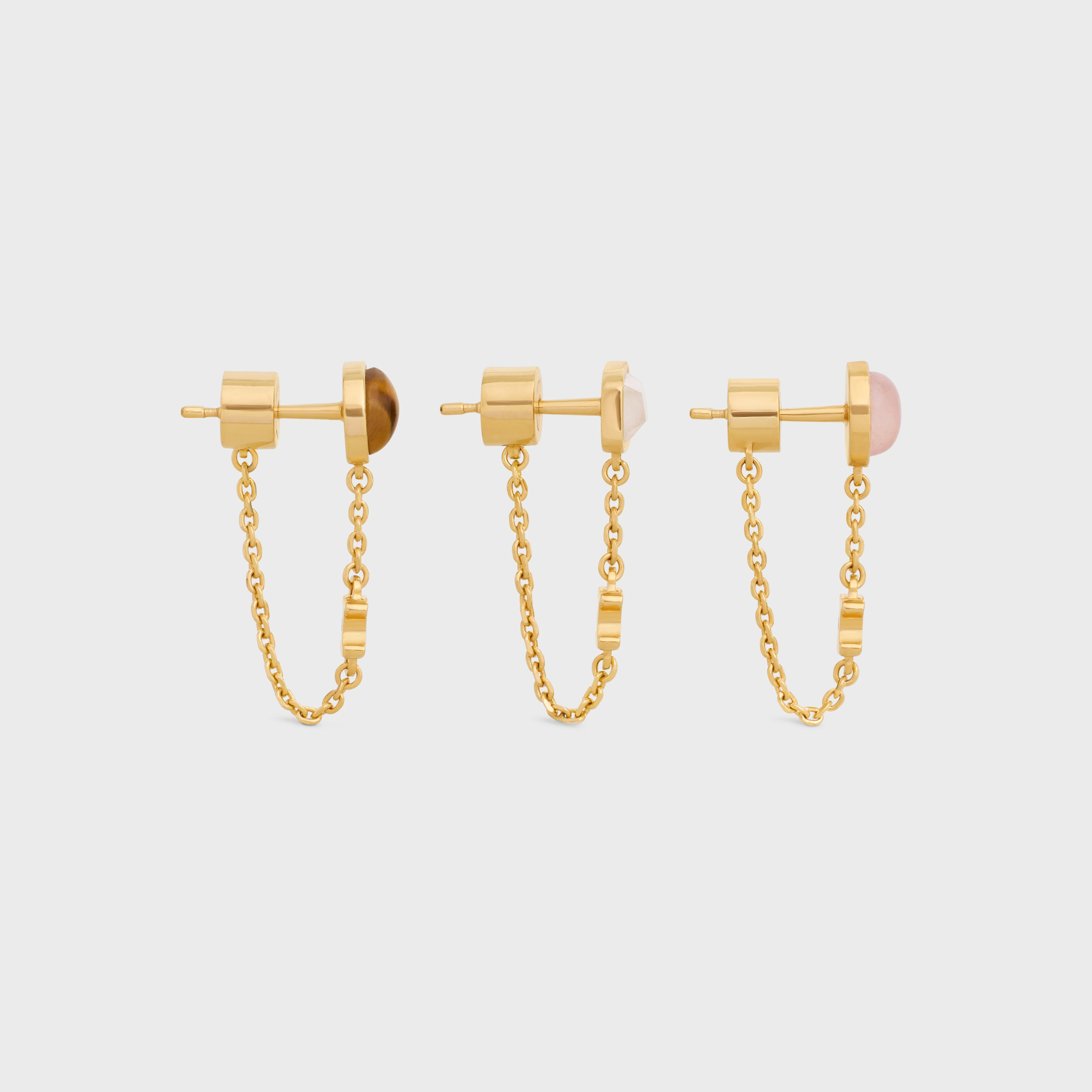 Indie Triumph Set Of 3 Earrings - Gold & Multicolour - Image 3
