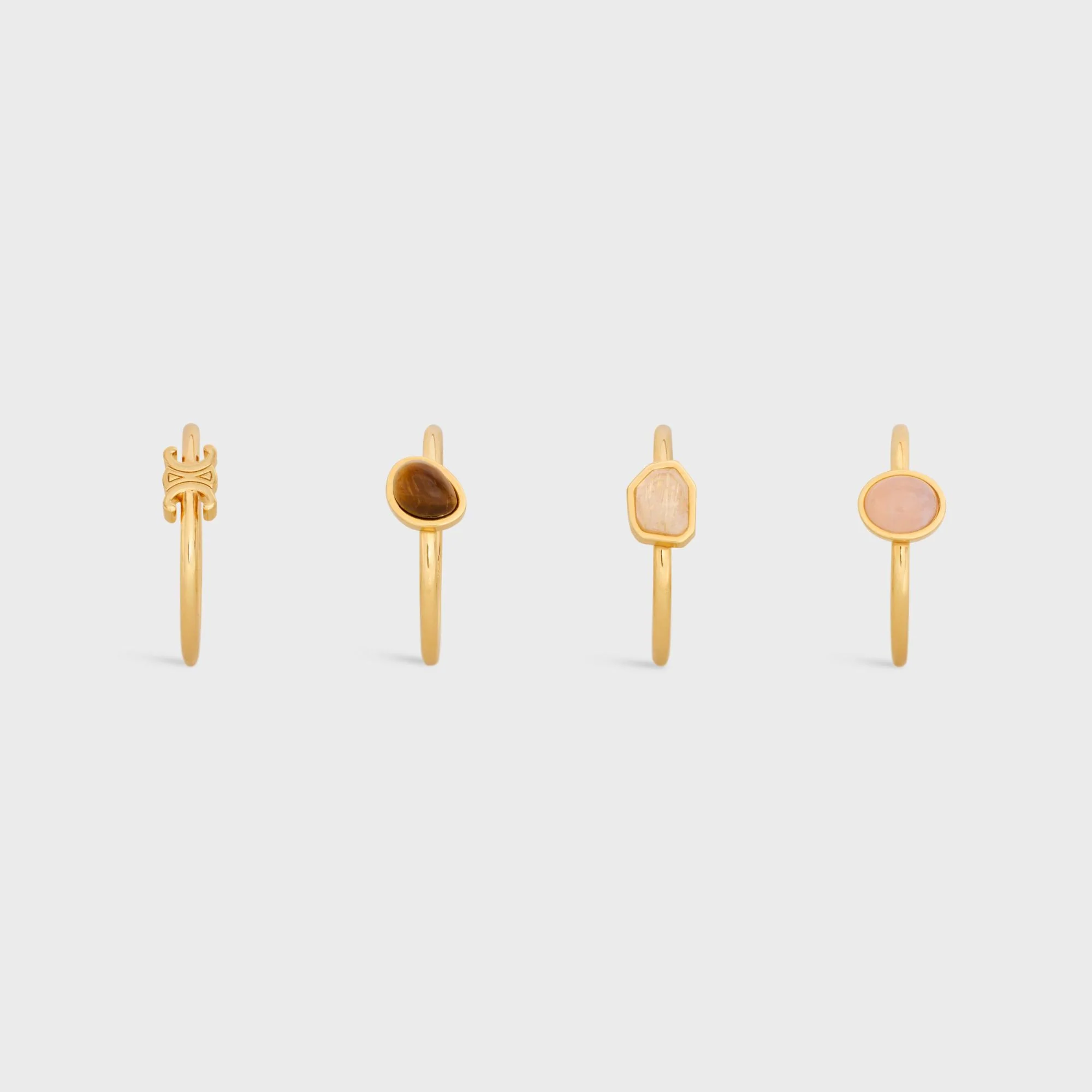 Indie Triumph Set Of 4 Rings - Gold & Multicolour - Image 2