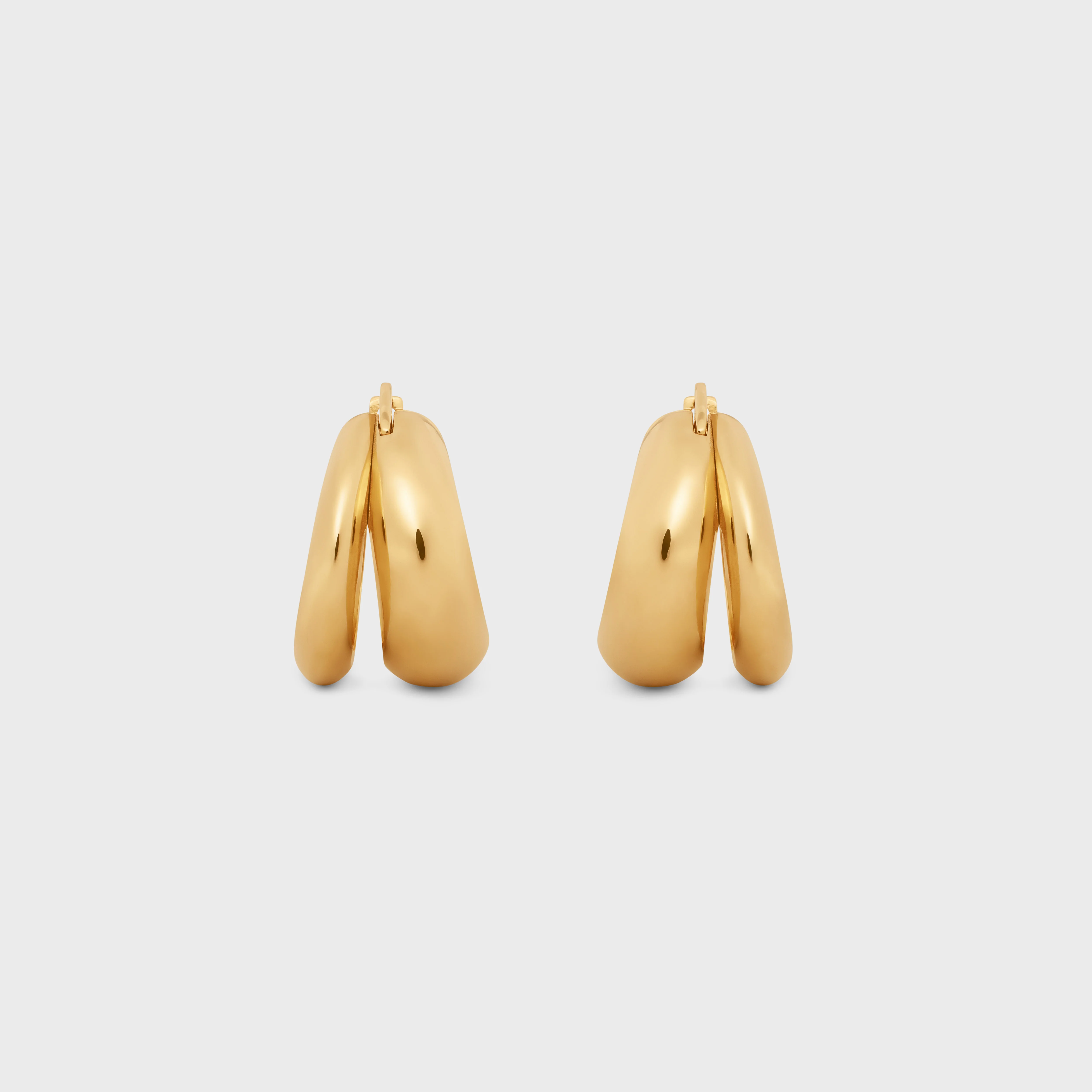 Abstract Shapes Hoops - Gold - Image 2