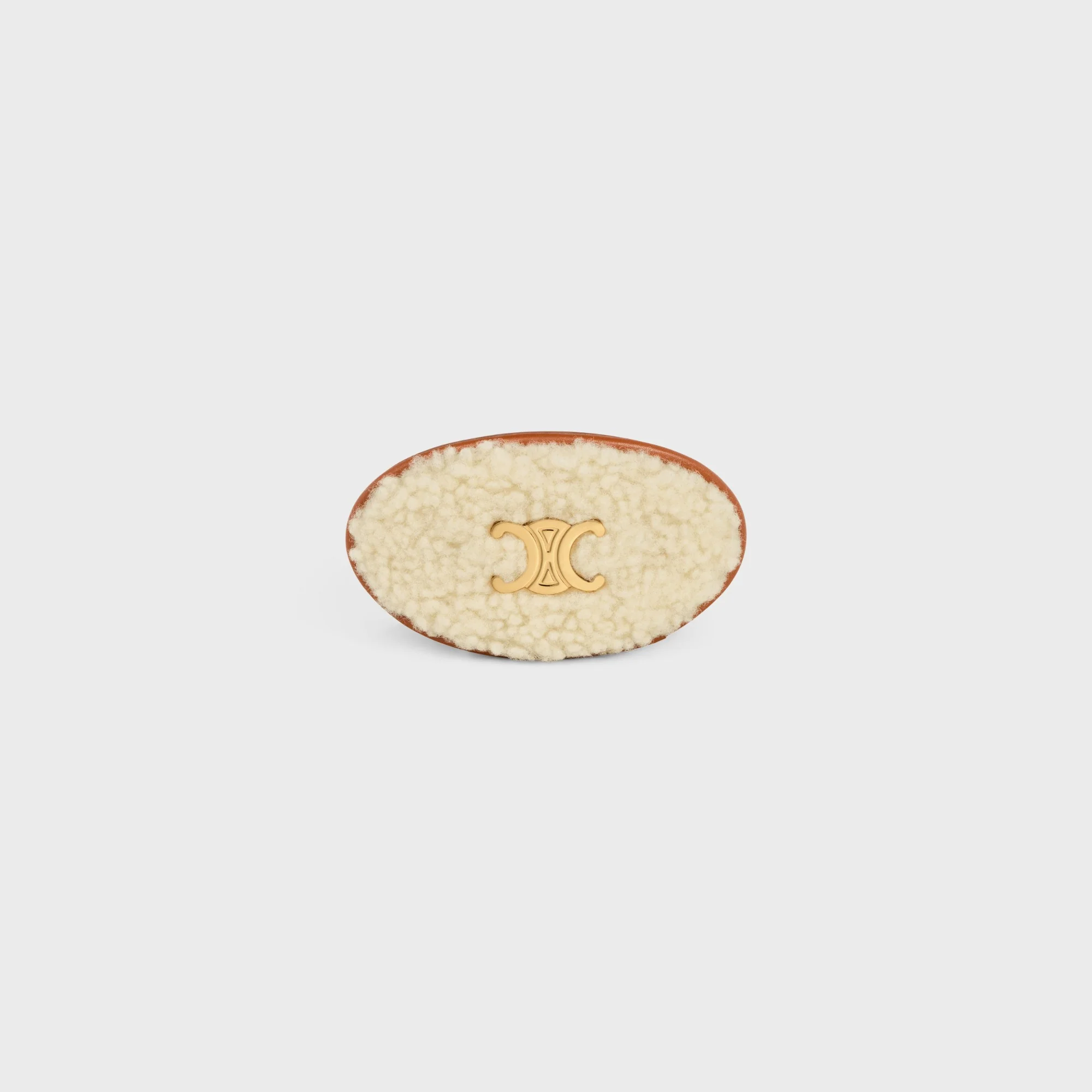 Hair Clip - White/Tan/Gold