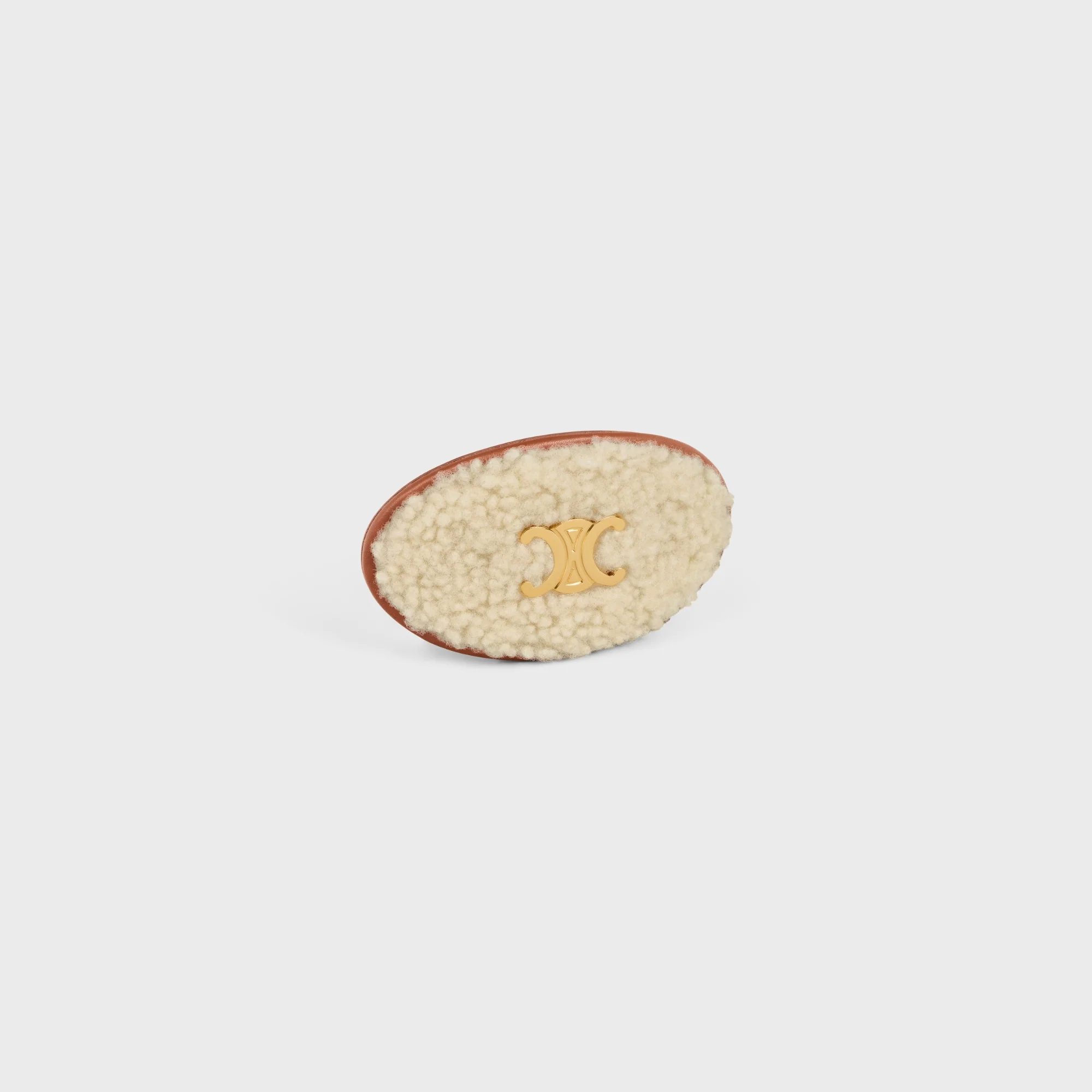 Hair Clip - White/Tan/Gold - Image 2