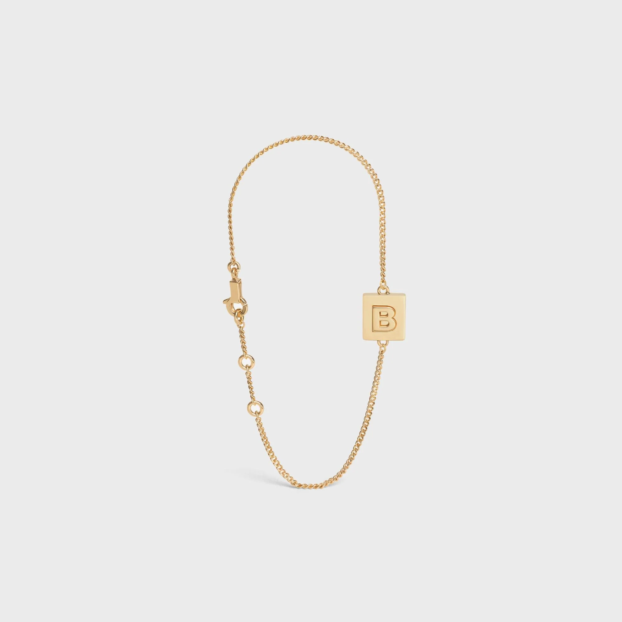 Alphabet B Bracelet - Gold