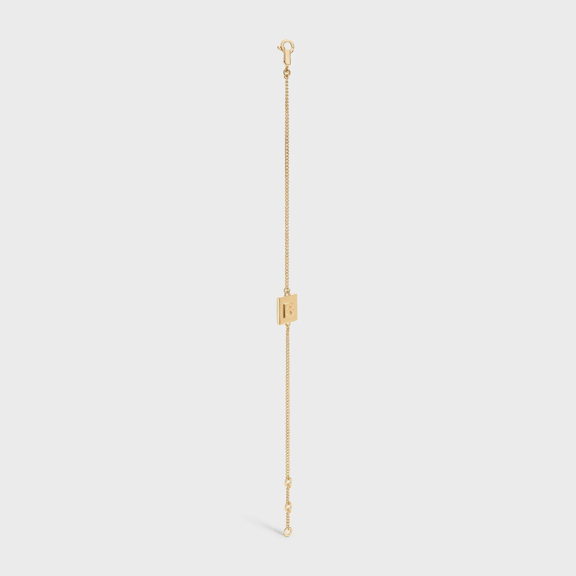 Alphabet B Bracelet - Gold - Image 2