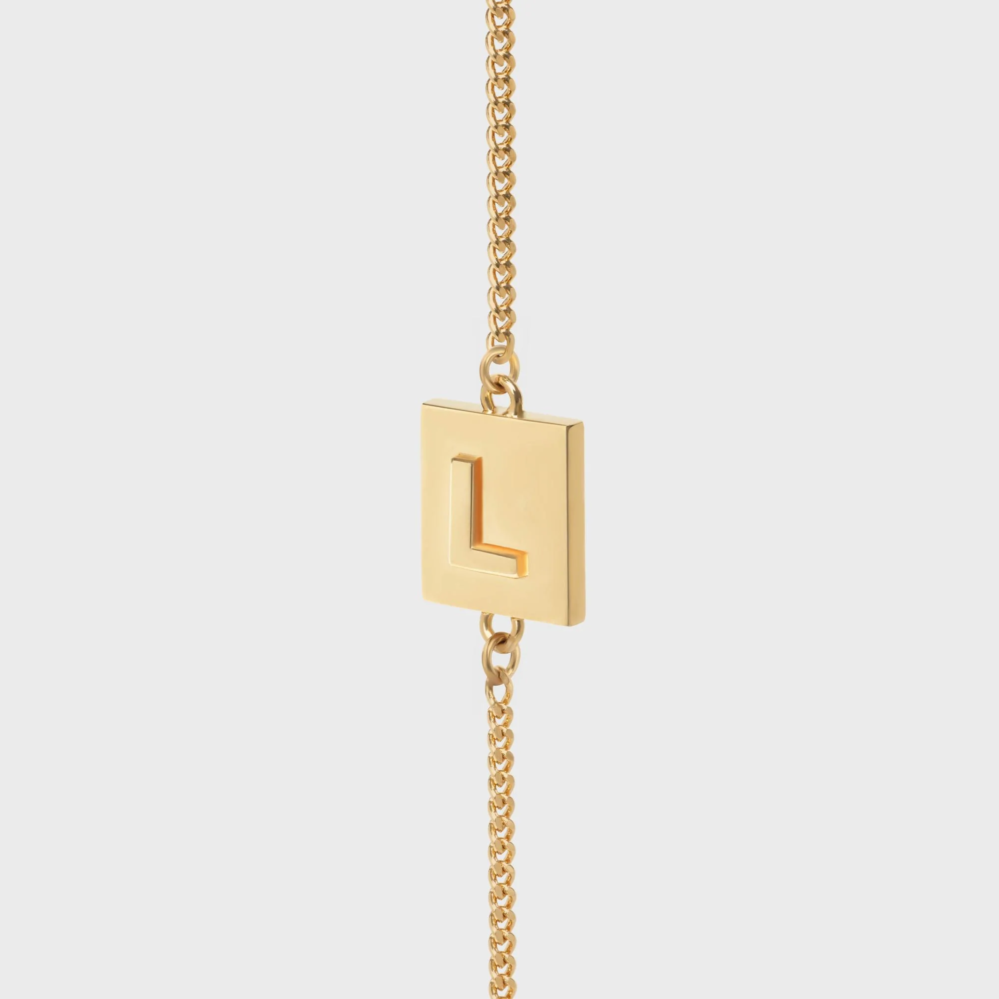 Alphabet L Bracelet - Gold - Image 4