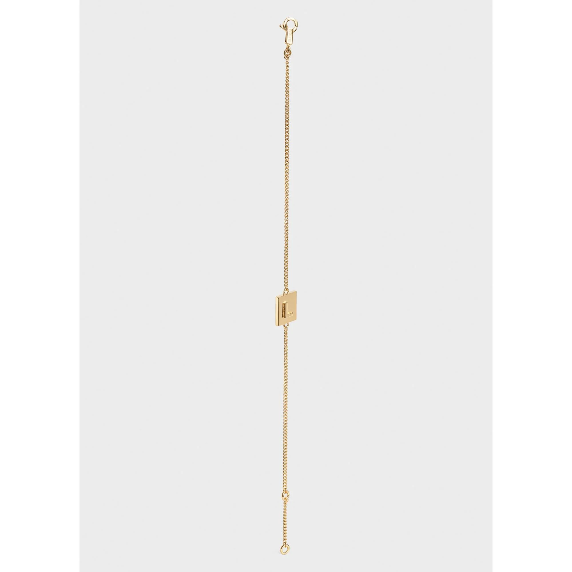 Alphabet L Bracelet - Gold - Image 2