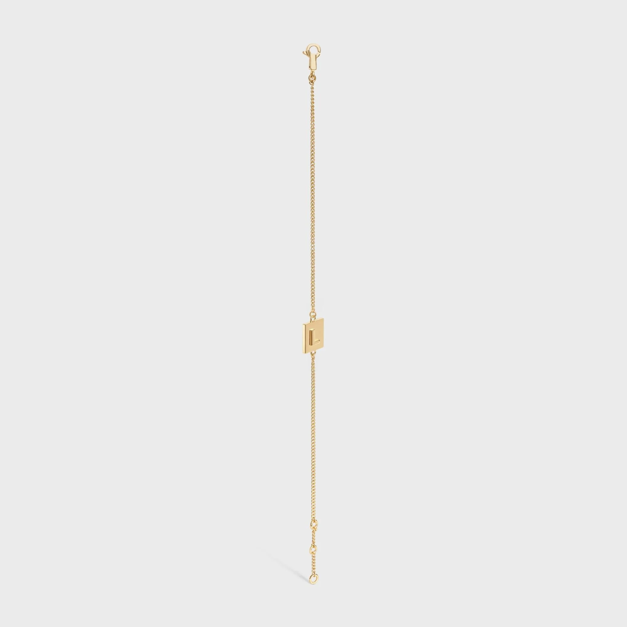 Alphabet L Bracelet - Gold - Image 3