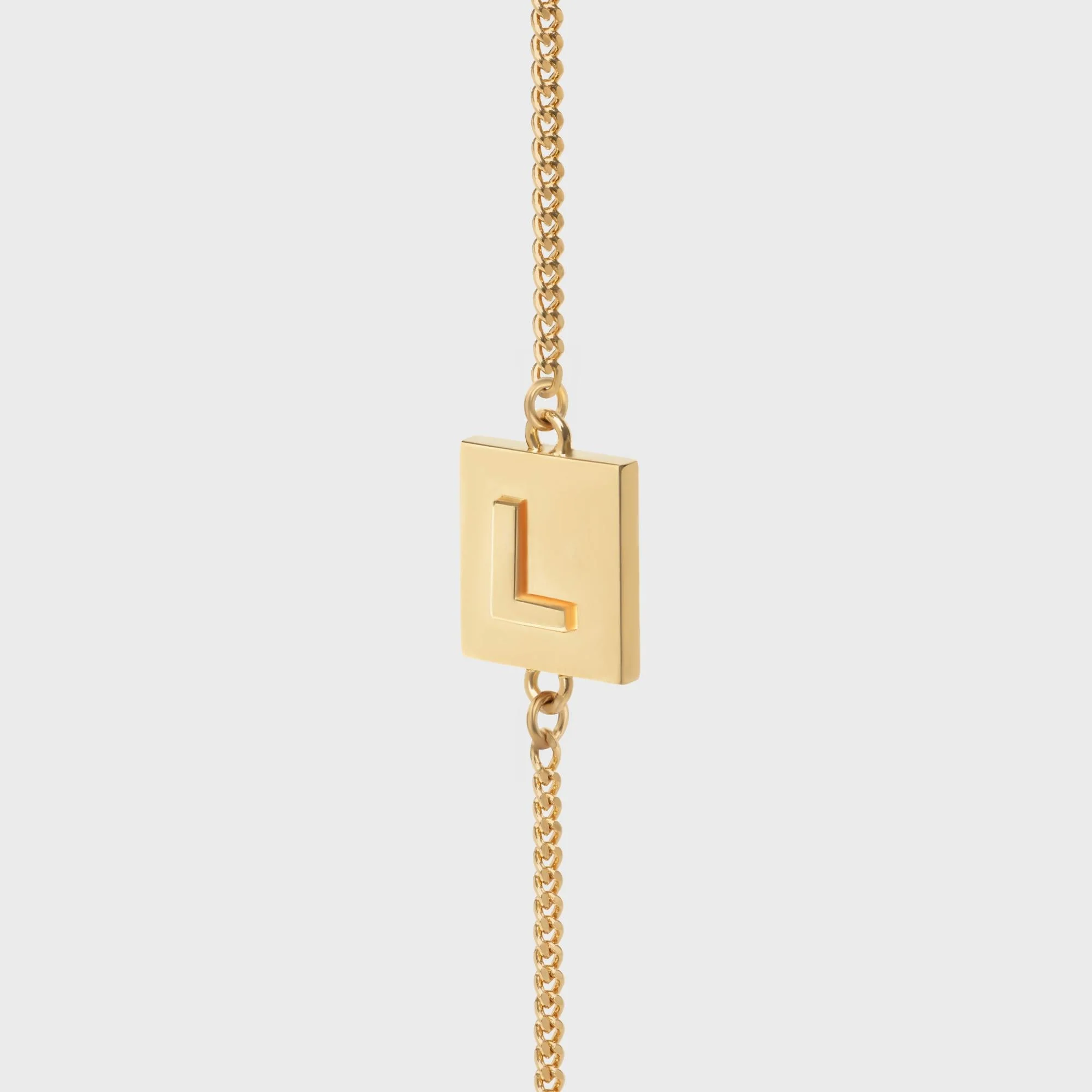 Alphabet L Bracelet - Gold - Image 4