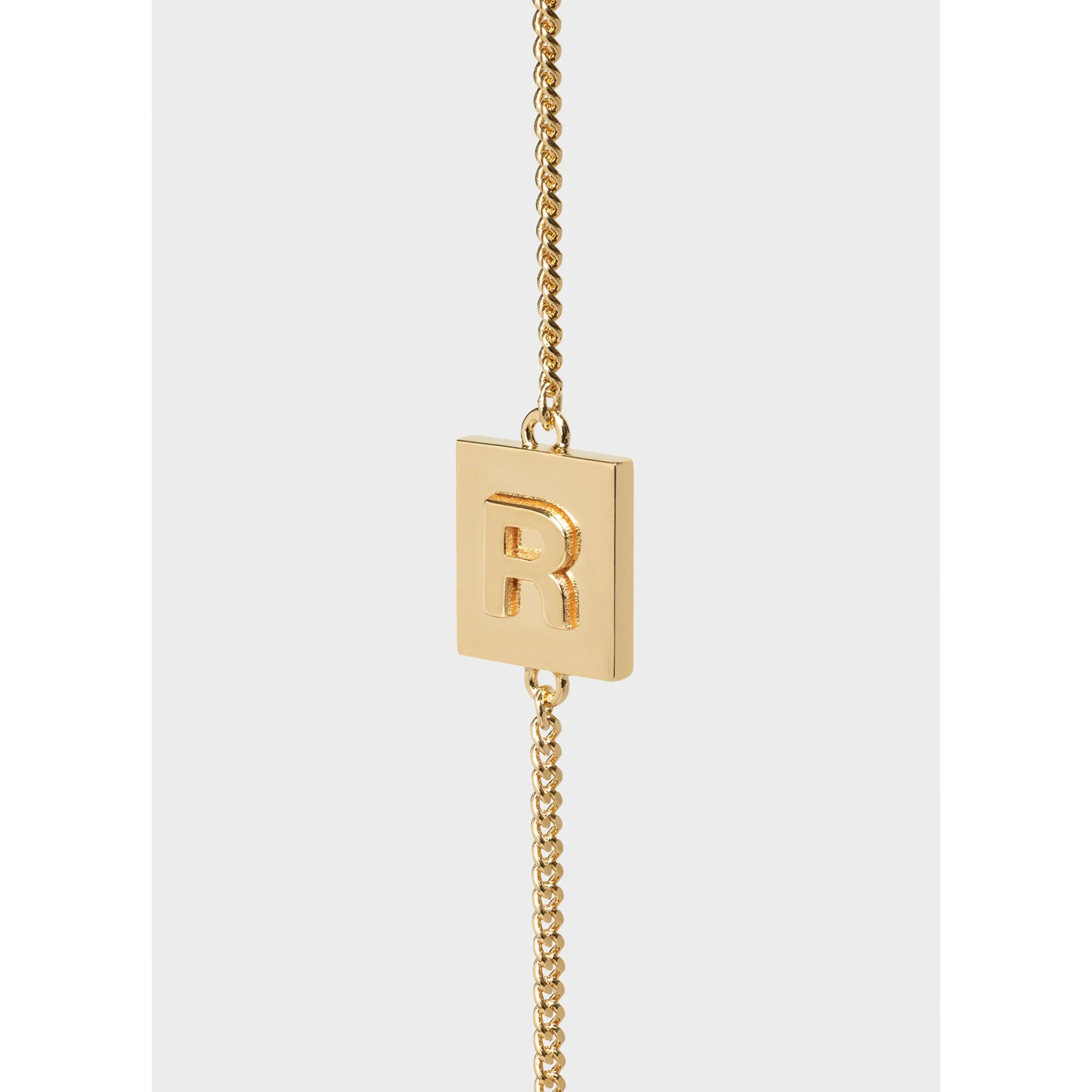 Alphabet R Bracelet - Gold - Image 4