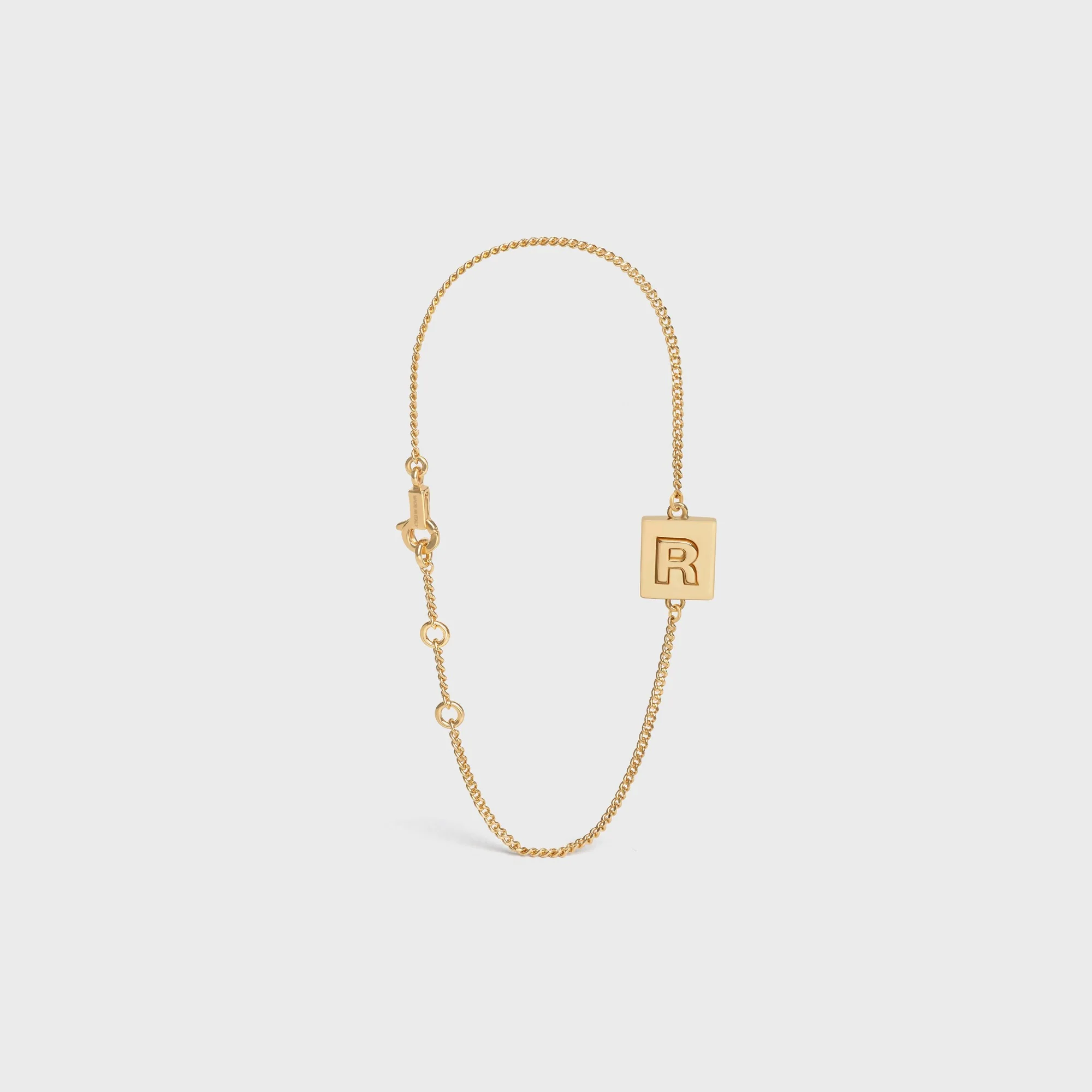 Alphabet R Bracelet - Gold - Image 5