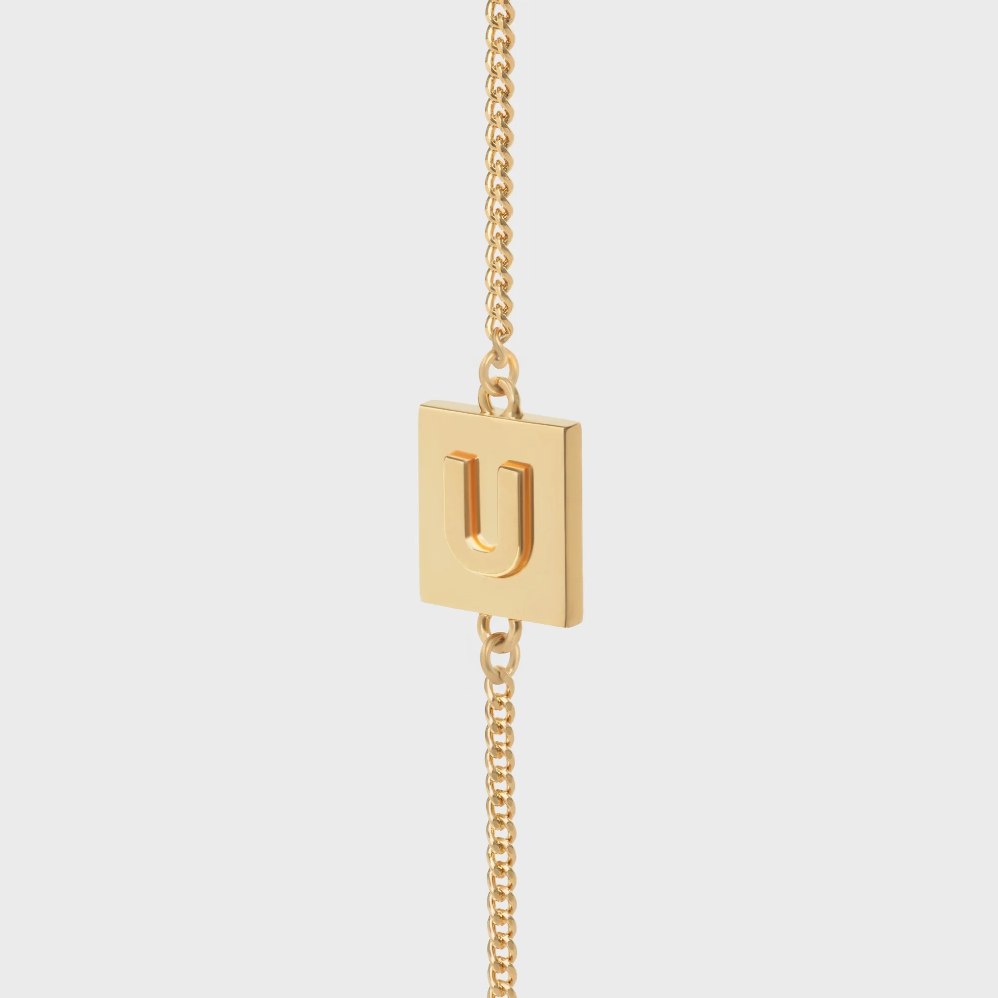 Alphabet U Bracelet - Gold - Image 4