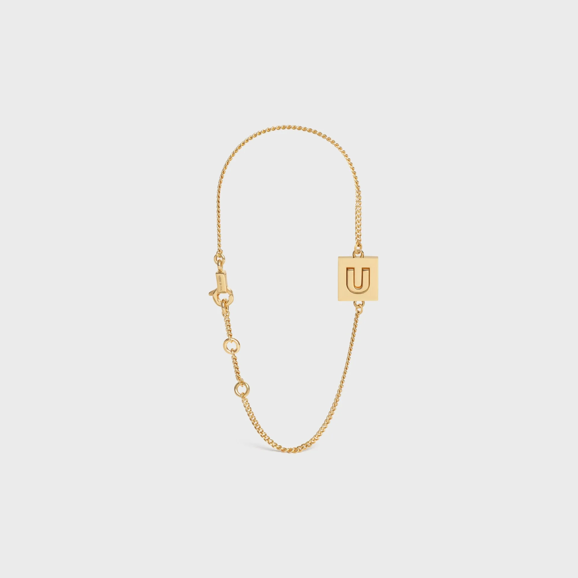 Alphabet U Bracelet - Gold - Image 5