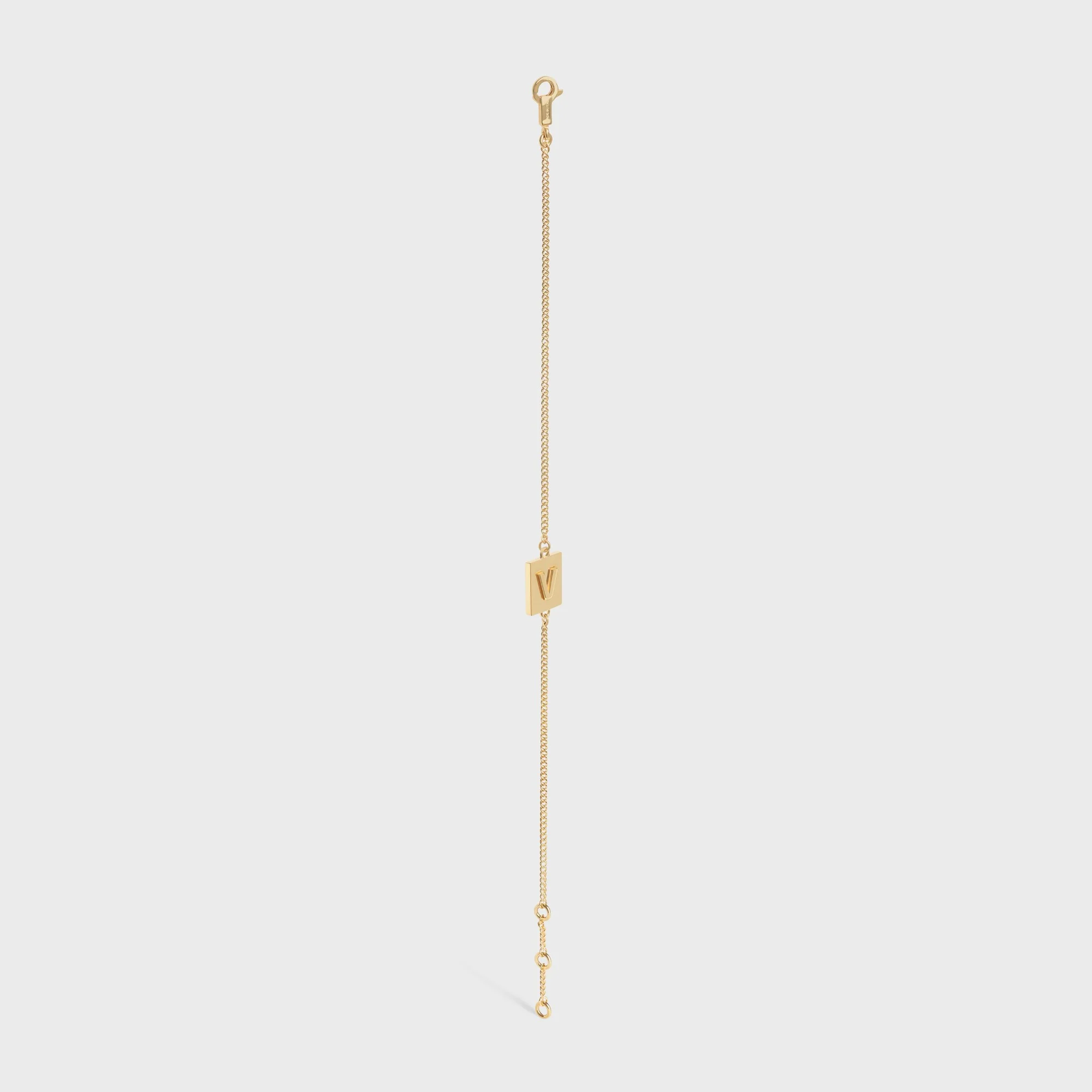 Alphabet V Bracelet - Gold - Image 4