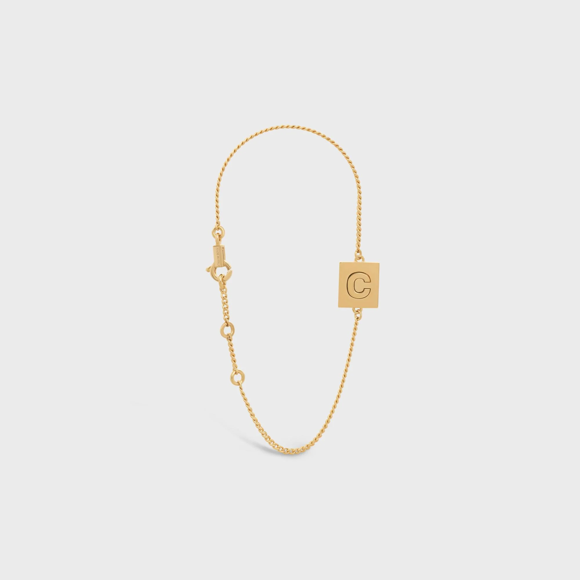 Alphabet C Bracelet - Gold