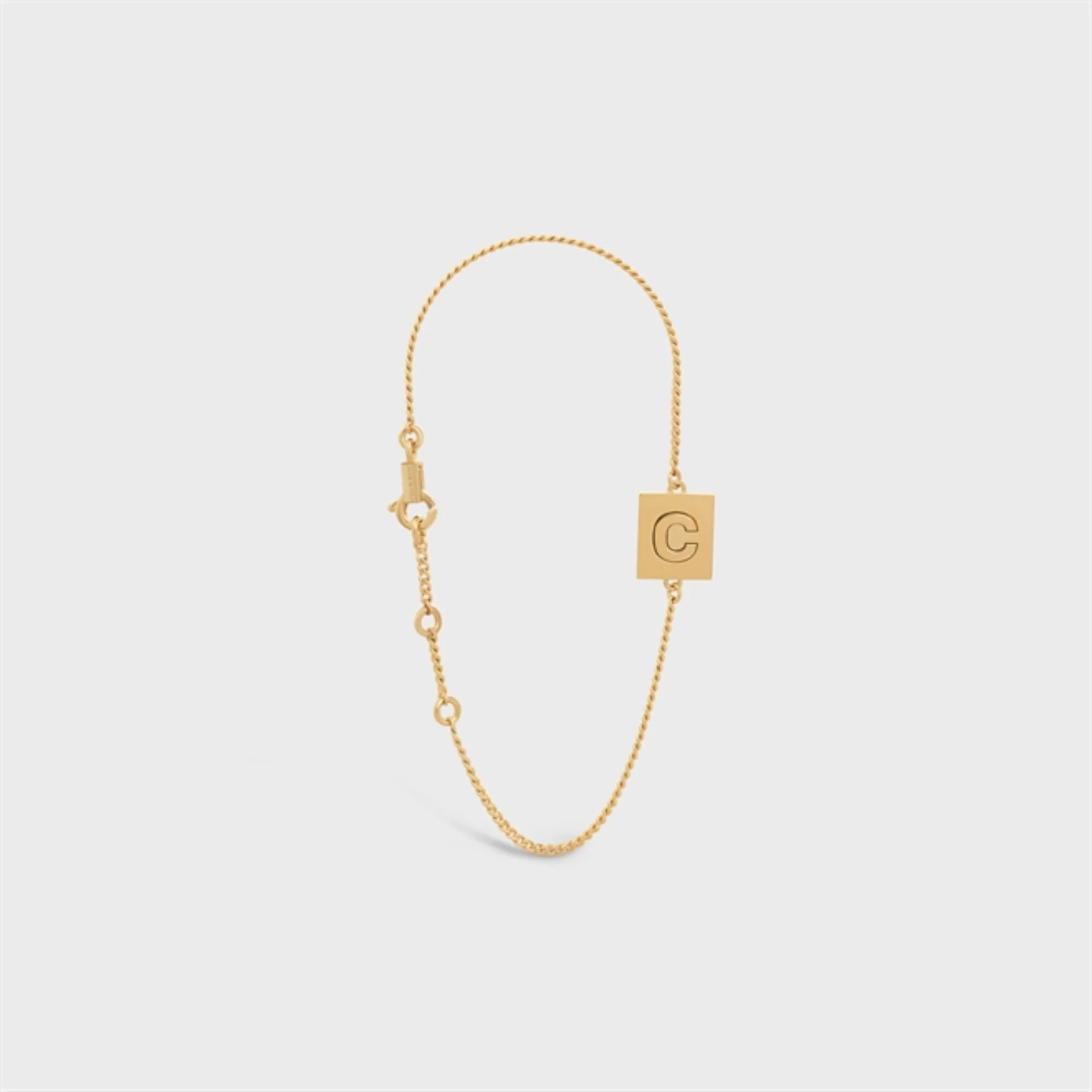 Alphabet C Bracelet - Gold - Image 2