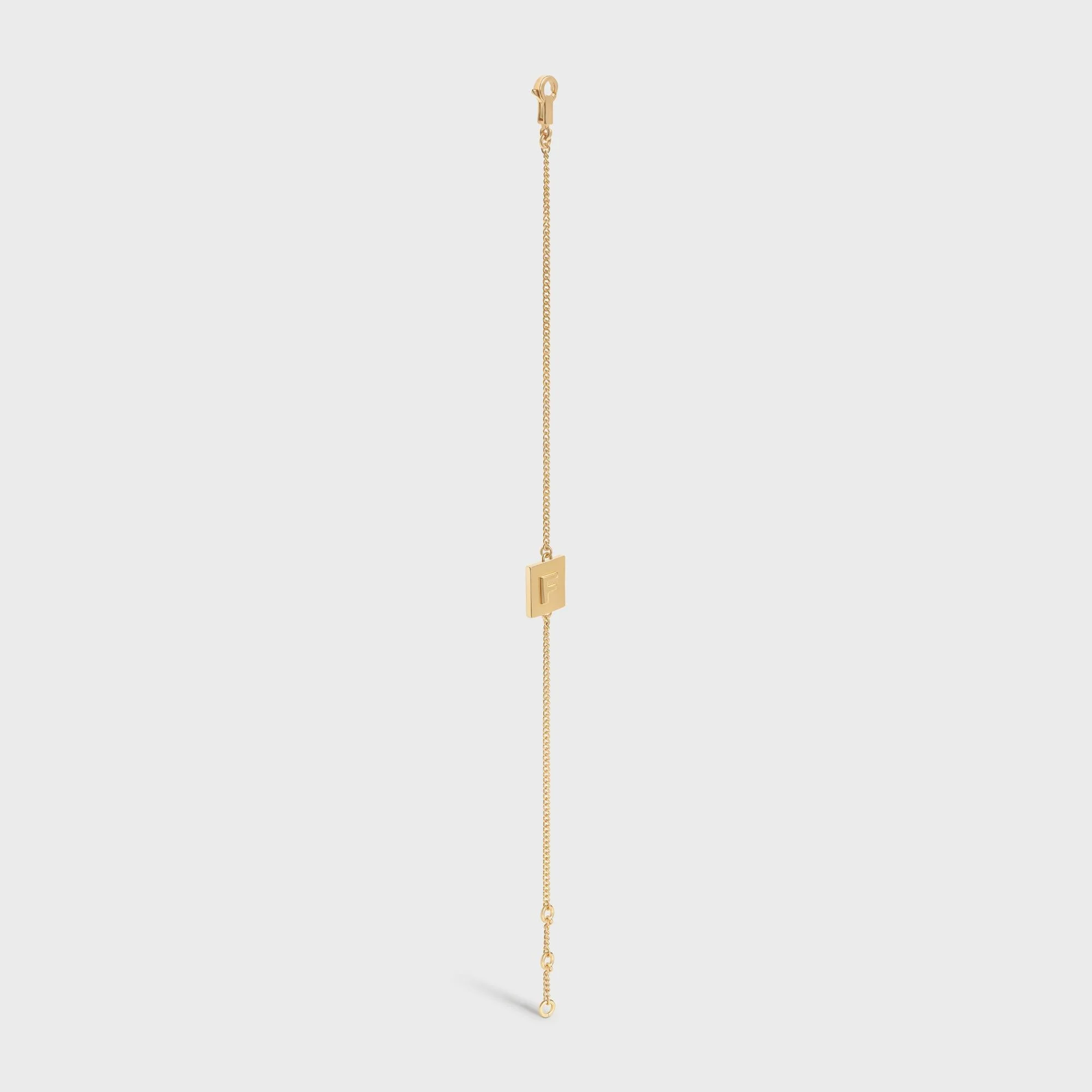 Alphabet F Bracelet - Gold - Image 3