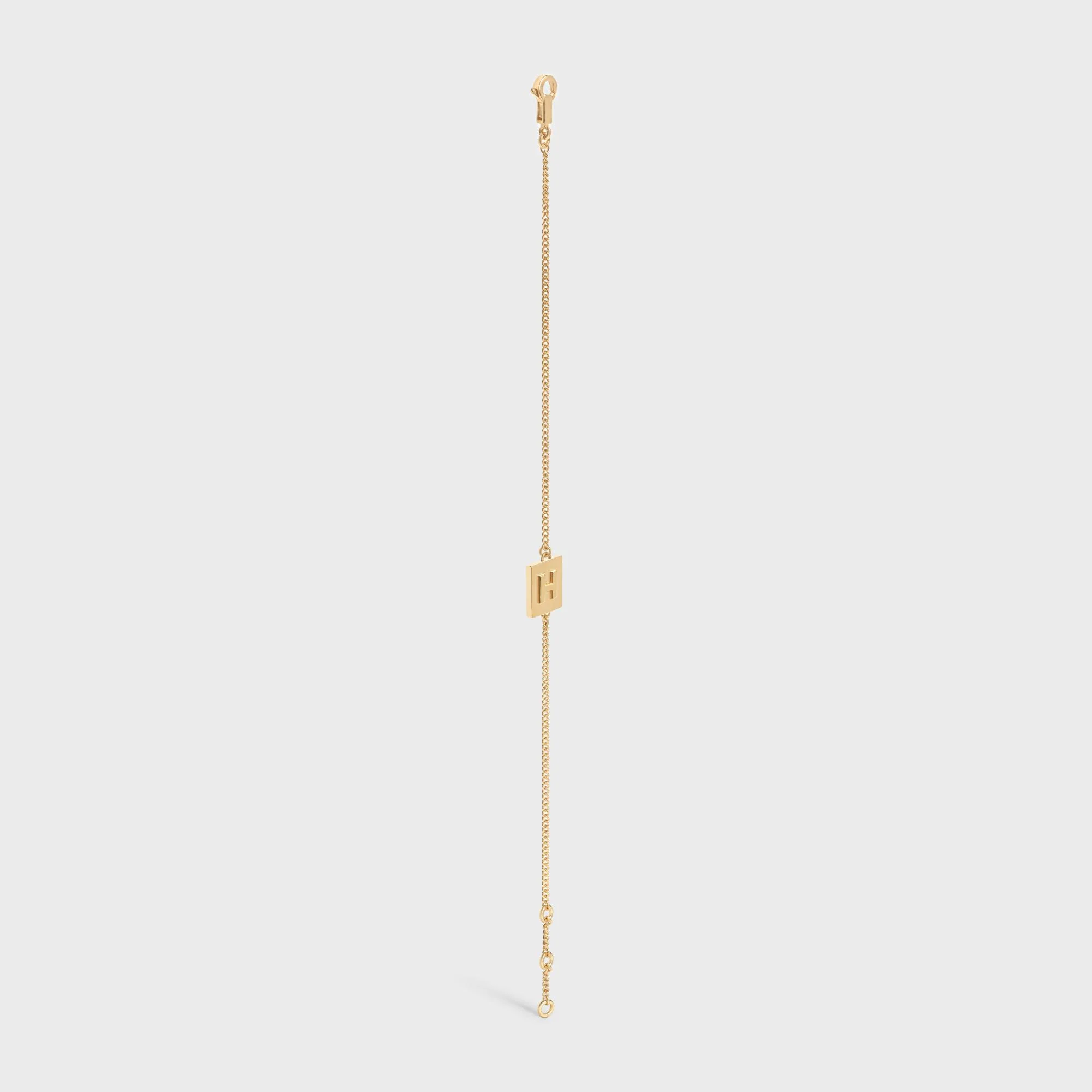 Alphabet H Bracelet - Gold - Image 2