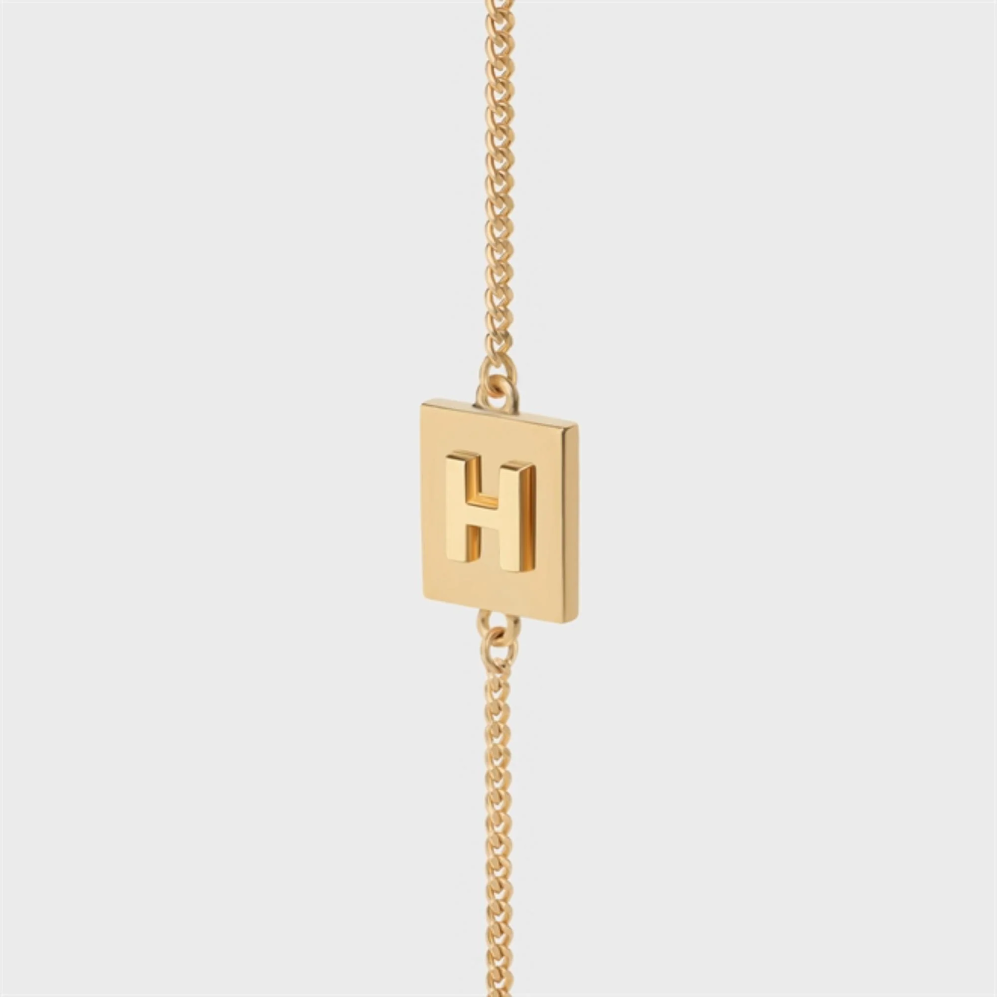 Alphabet H Bracelet - Gold - Image 3