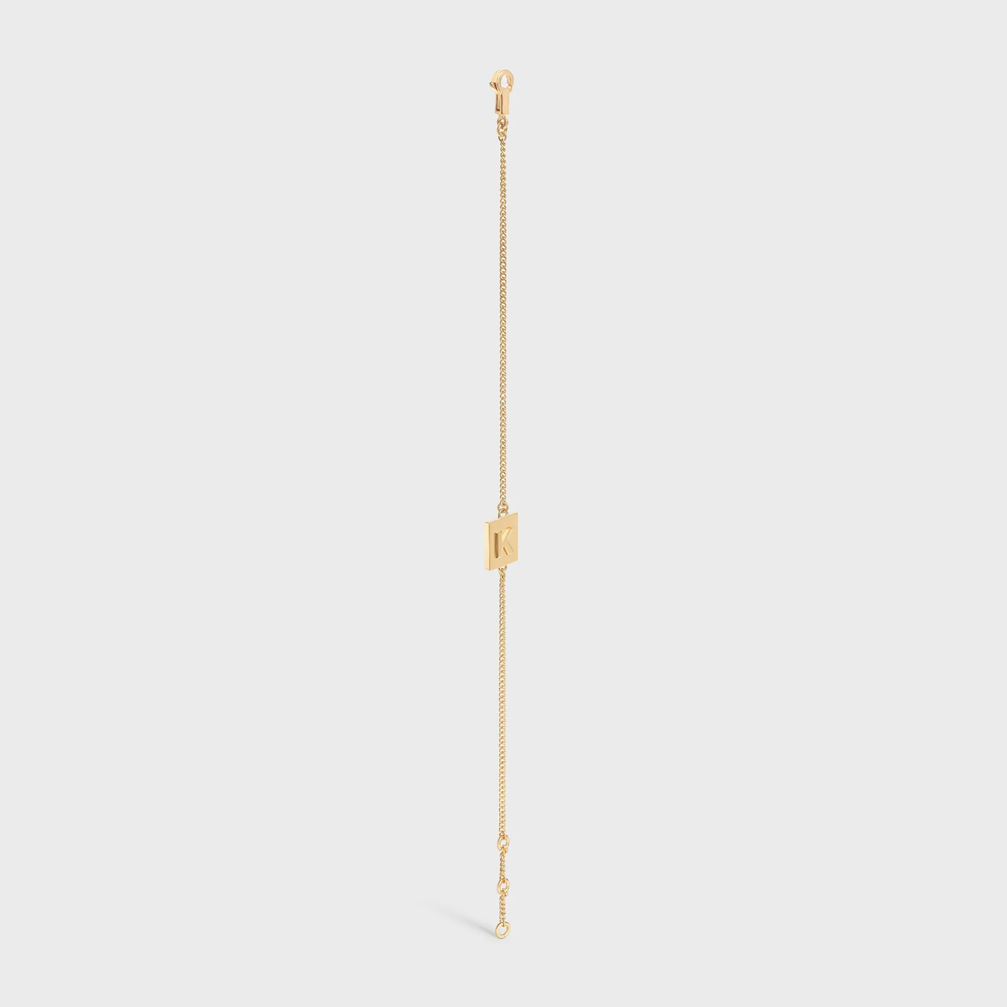 Alphabet K Bracelet - Gold - Image 3