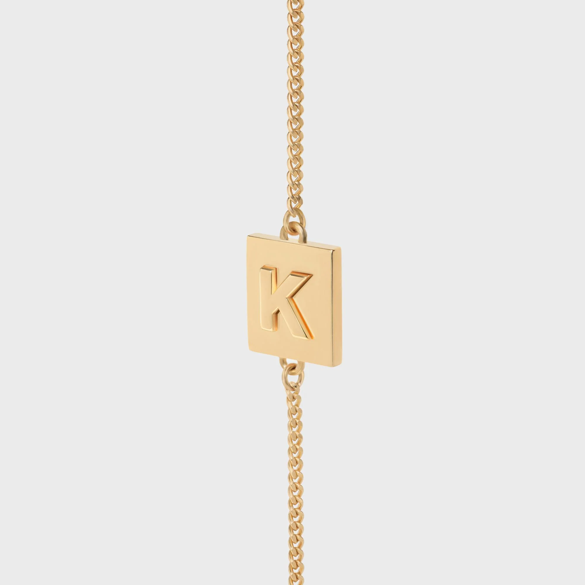 Alphabet K Bracelet - Gold - Image 4