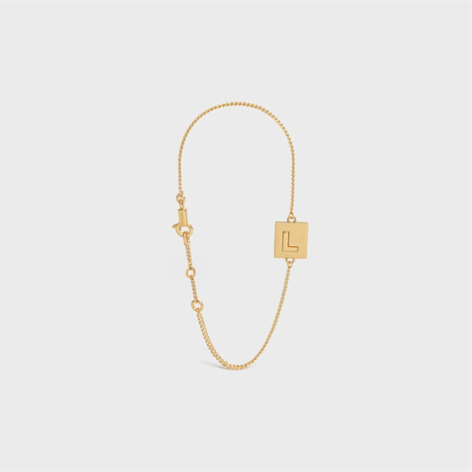 Alphabet L Bracelet - Gold - Image 2