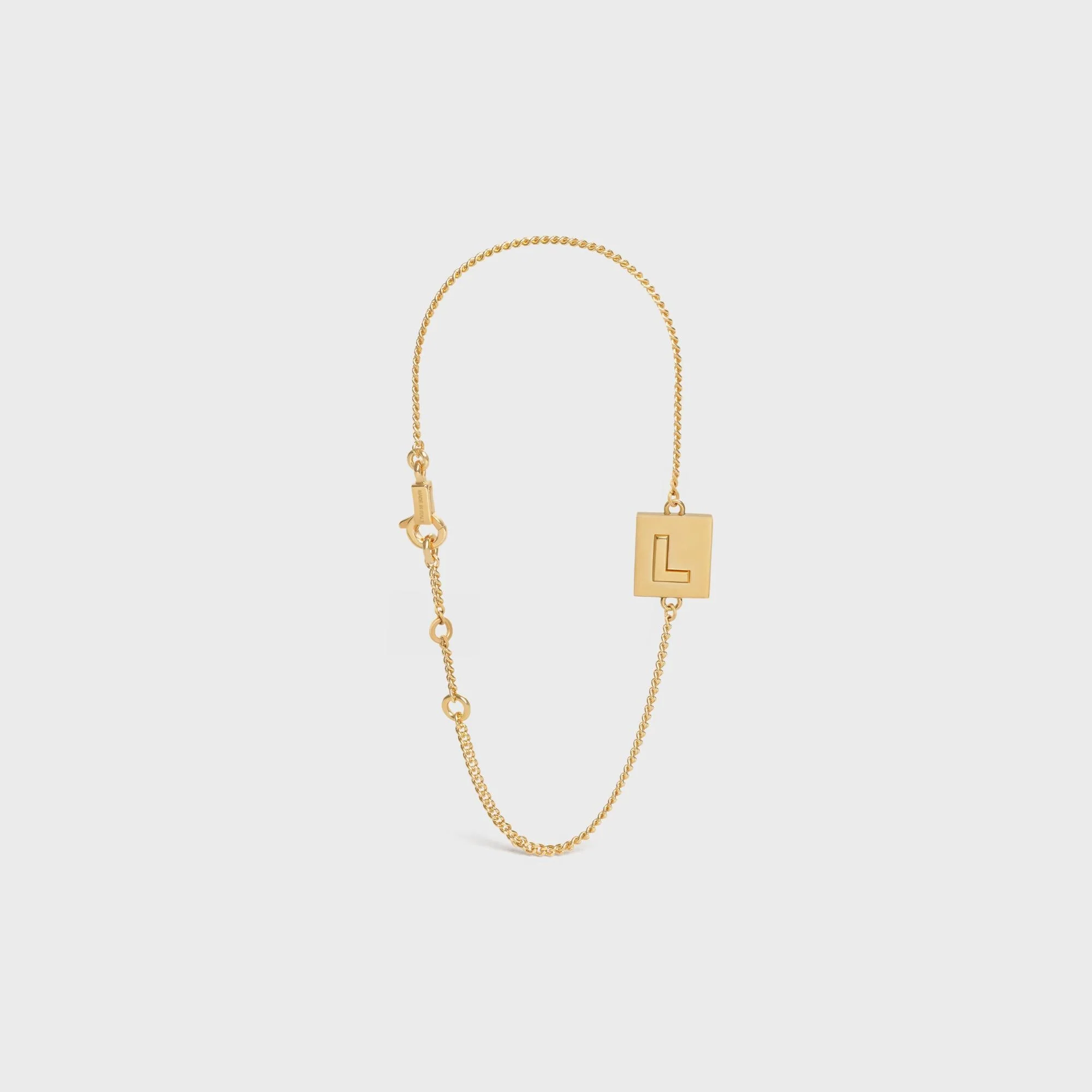 Alphabet L Bracelet - Gold