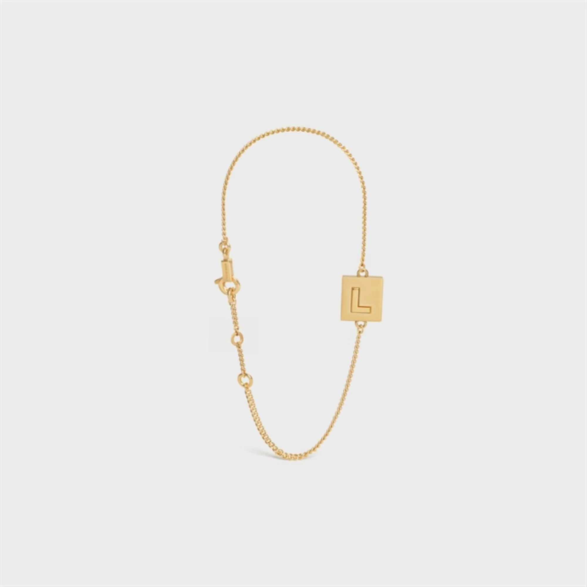 Alphabet L Bracelet - Gold - Image 2