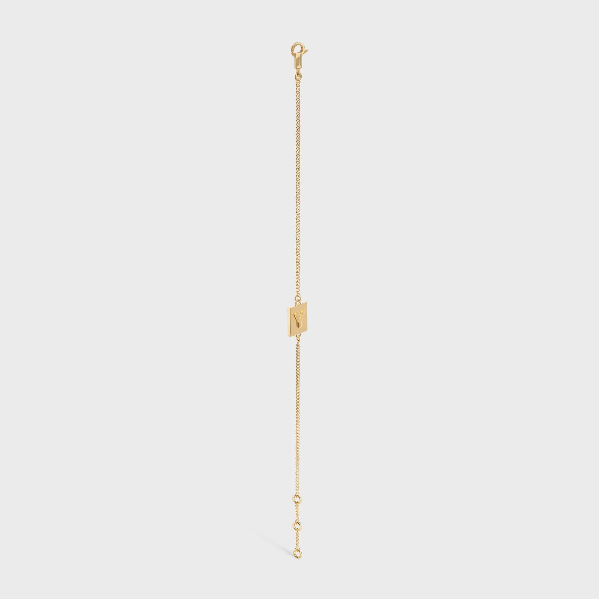 Alphabet Y Bracelet - Gold - Image 3