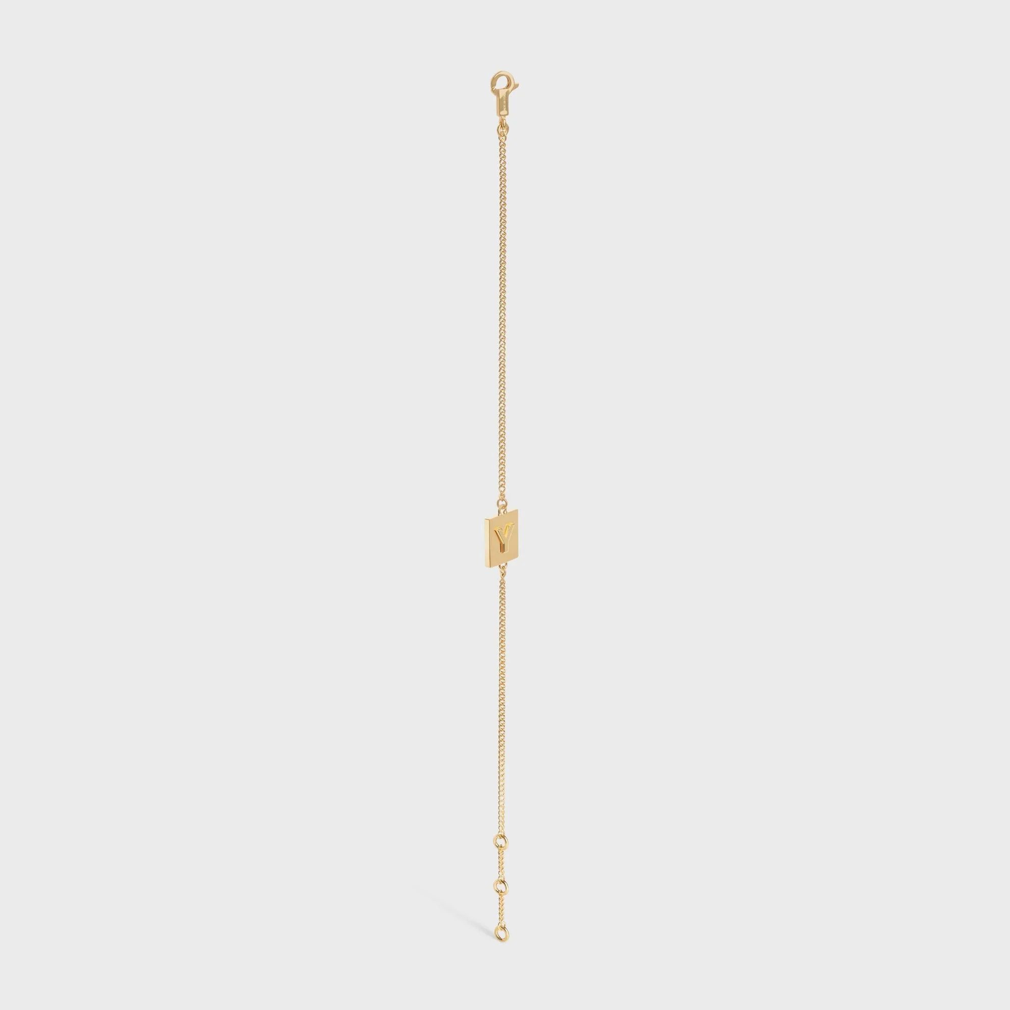 Alphabet Y Bracelet - Gold - Image 3