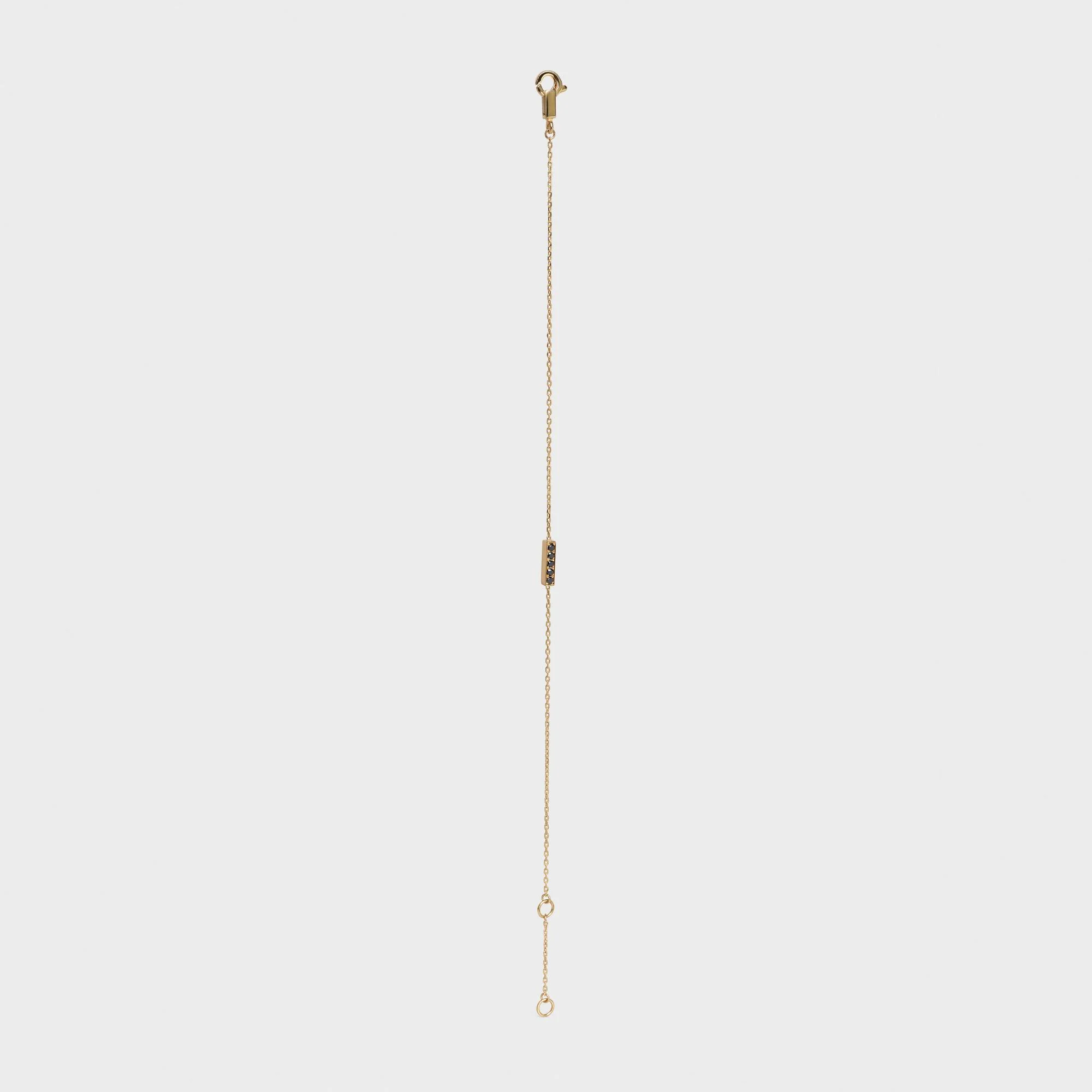 Celine Sentimental Line Bracelet - Yellow Gold & Black - Image 2