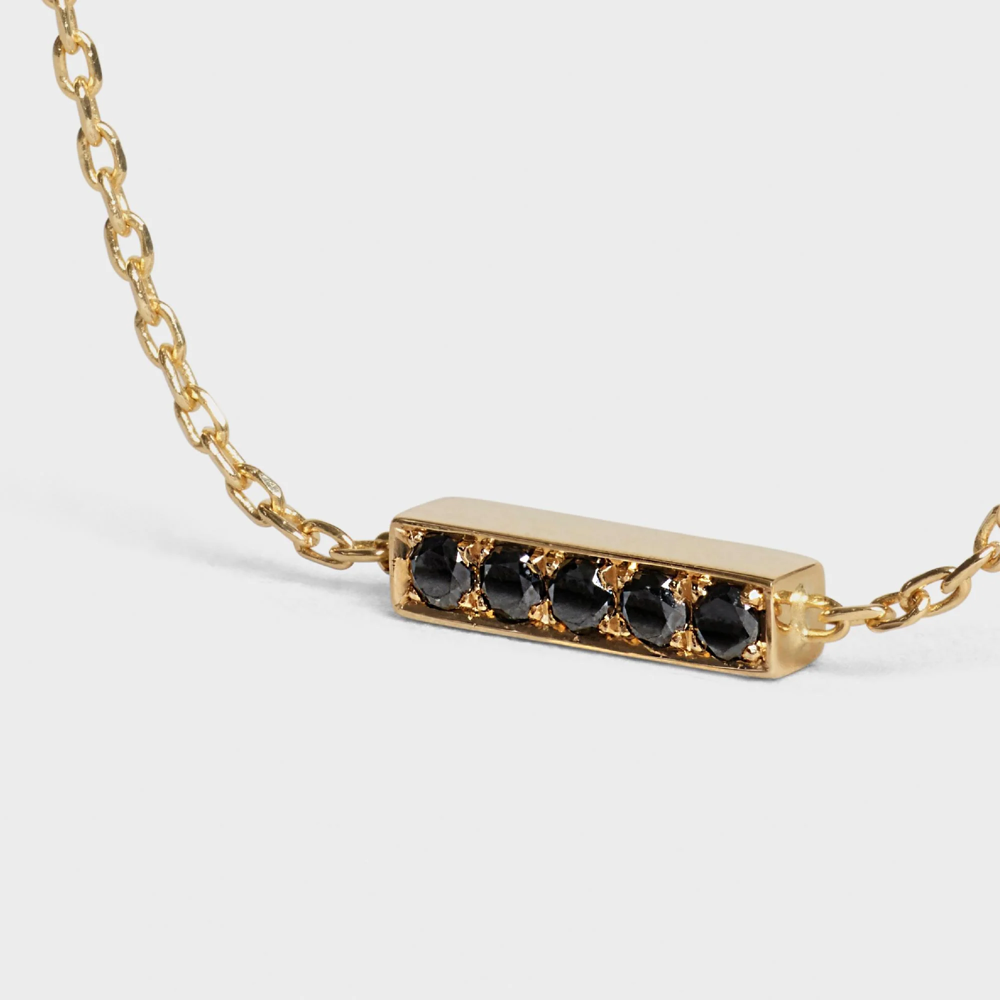 Celine Sentimental Line Bracelet - Yellow Gold & Black - Image 3