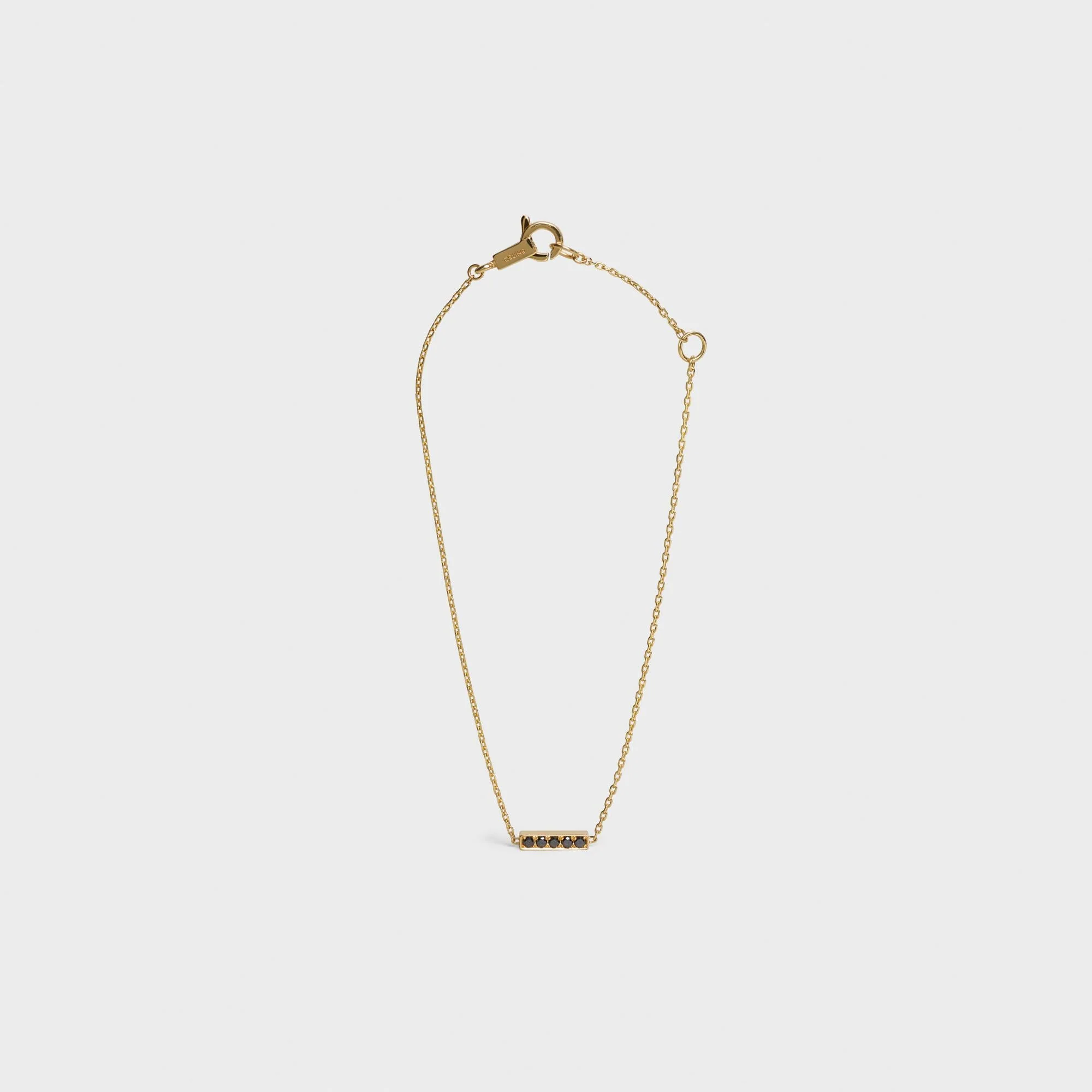 Celine Sentimental Line Bracelet - Yellow Gold & Black