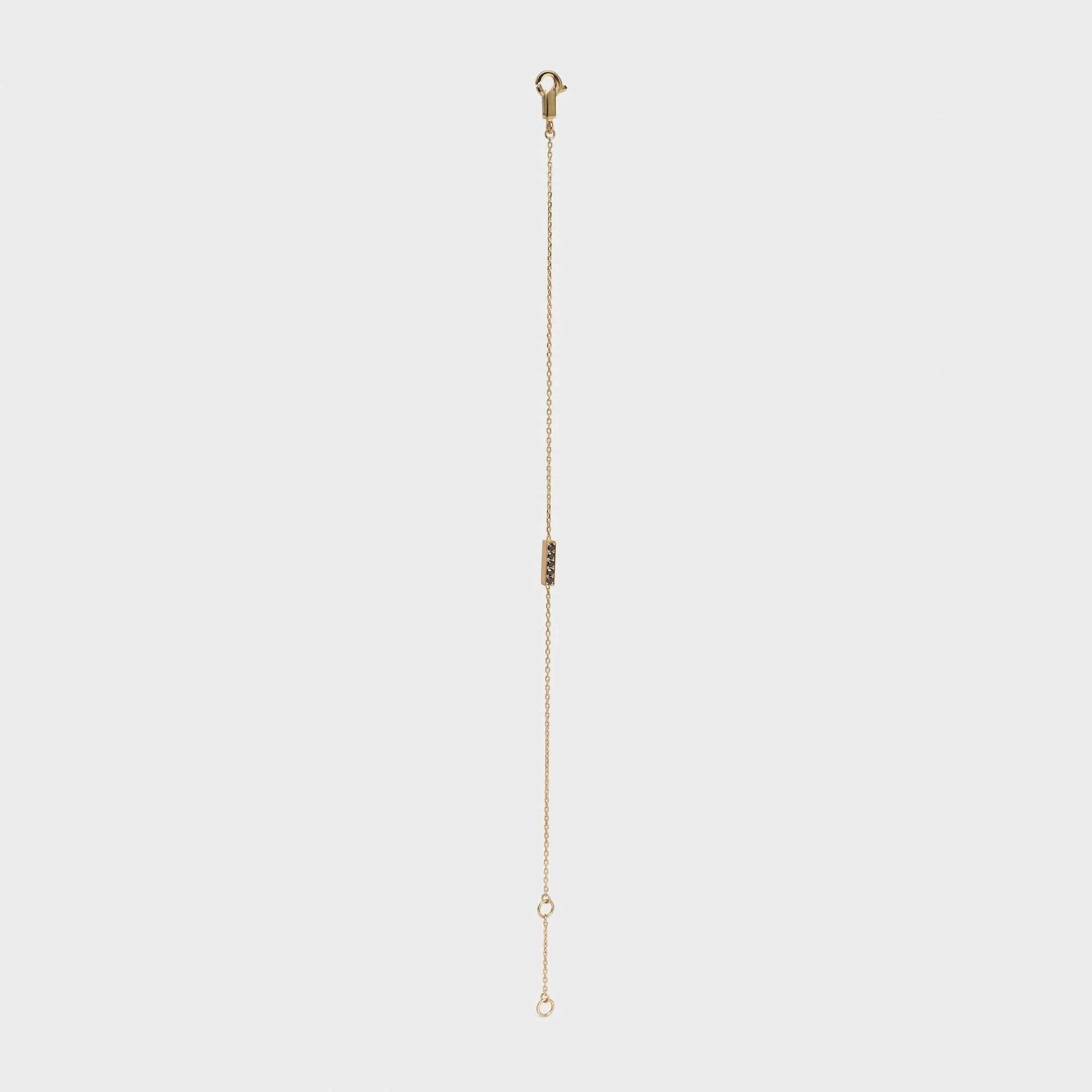 Celine Sentimental Line Bracelet - Yellow Gold & Black - Image 2