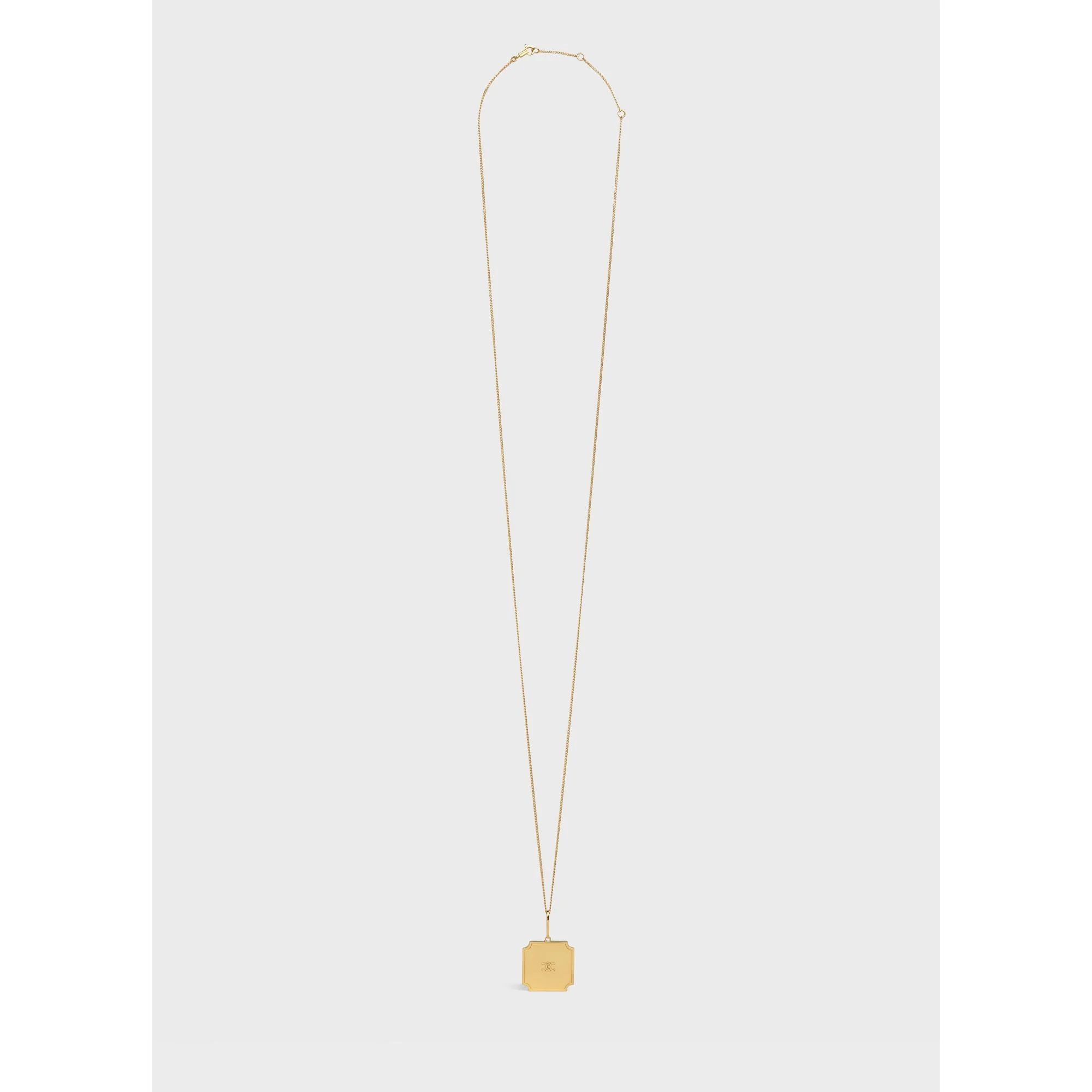 Celine Separables Triomphe Plate Pendant - Gold