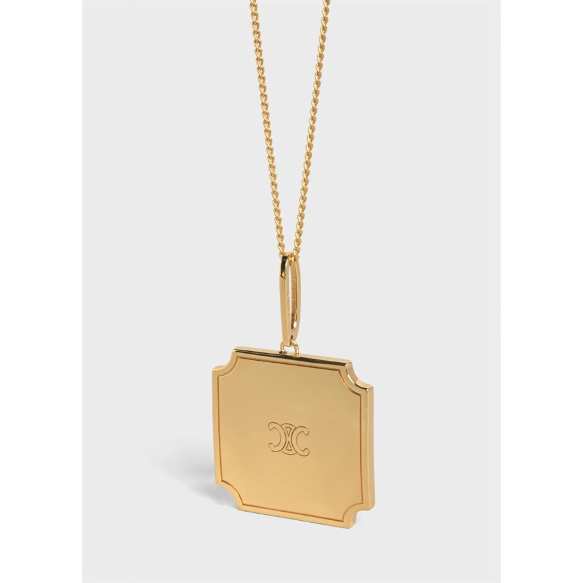 Celine Separables Triomphe Plate Pendant - Gold - Image 2