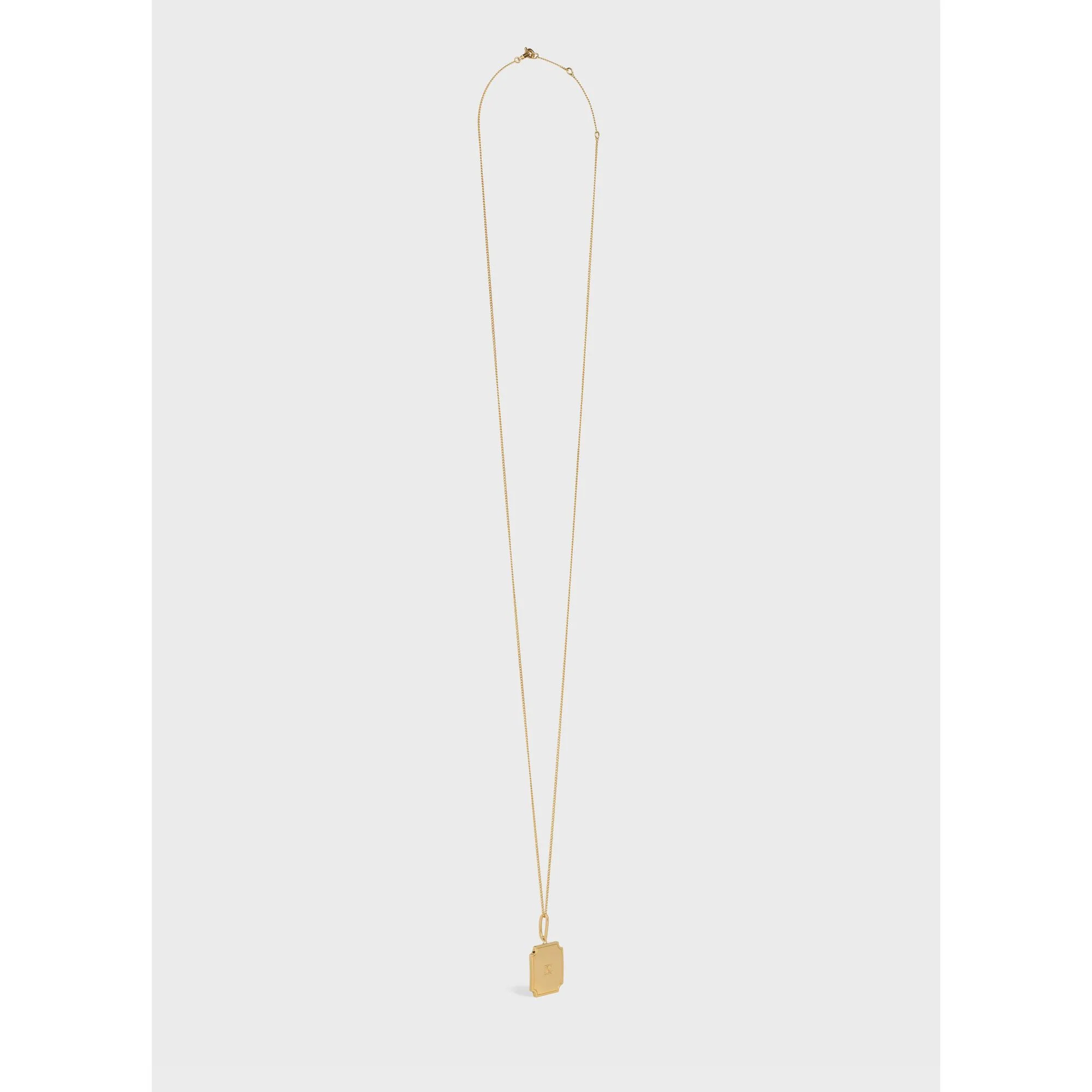 Celine Separables Triomphe Plate Pendant - Gold - Image 4