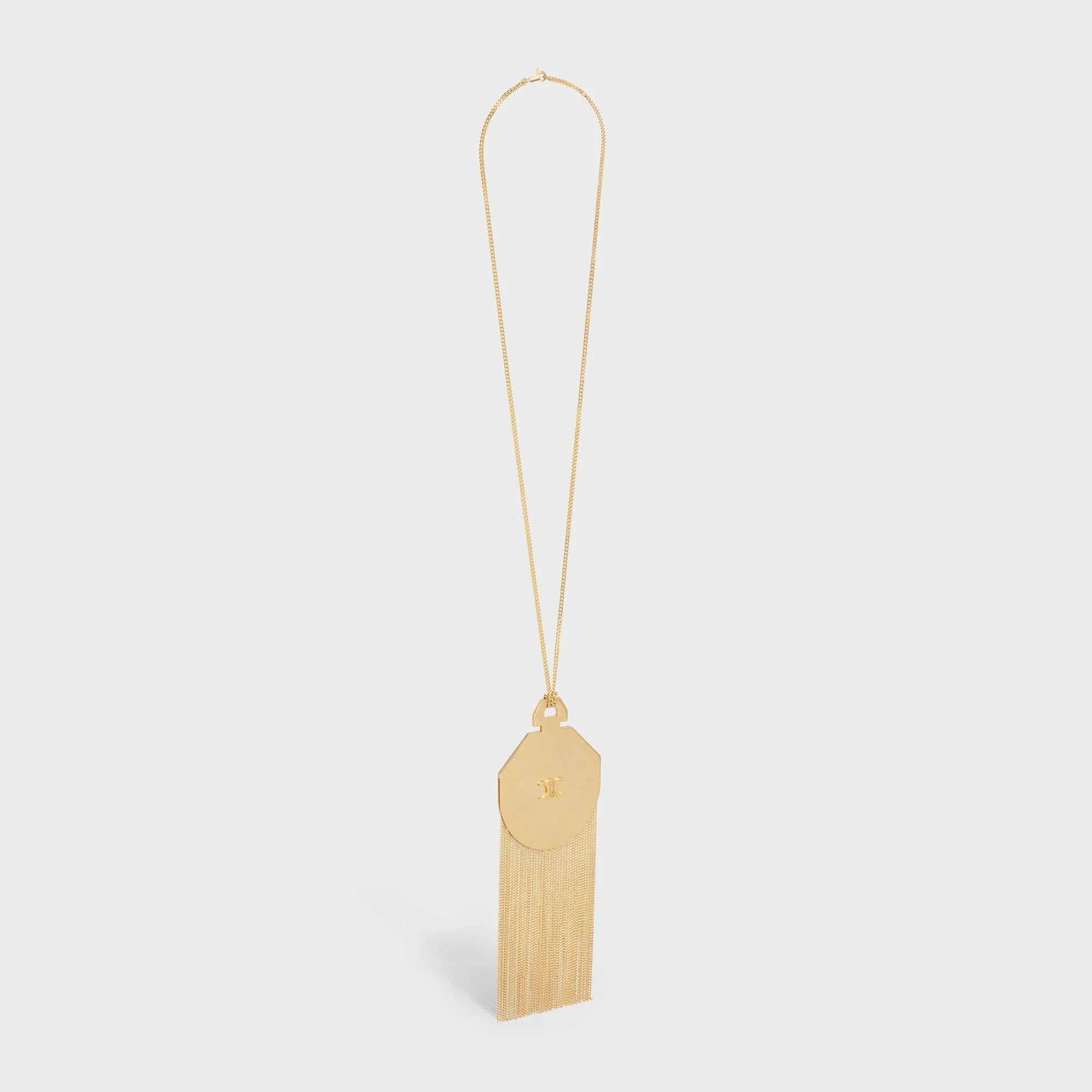 Bohemia Fringe Plate Necklace - Gold - Image 3