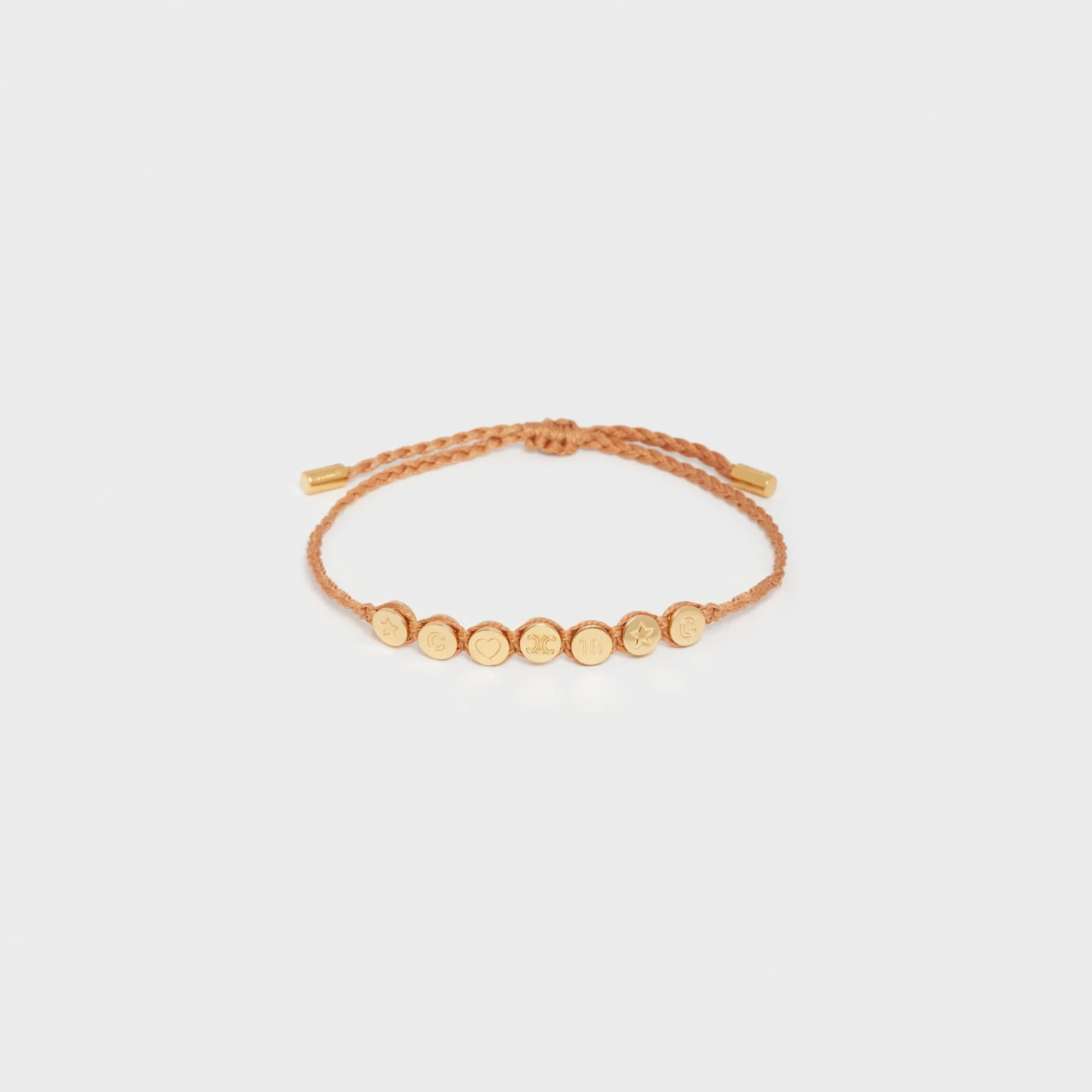 Celine Beach Dots Bracelet - Gold/Tan