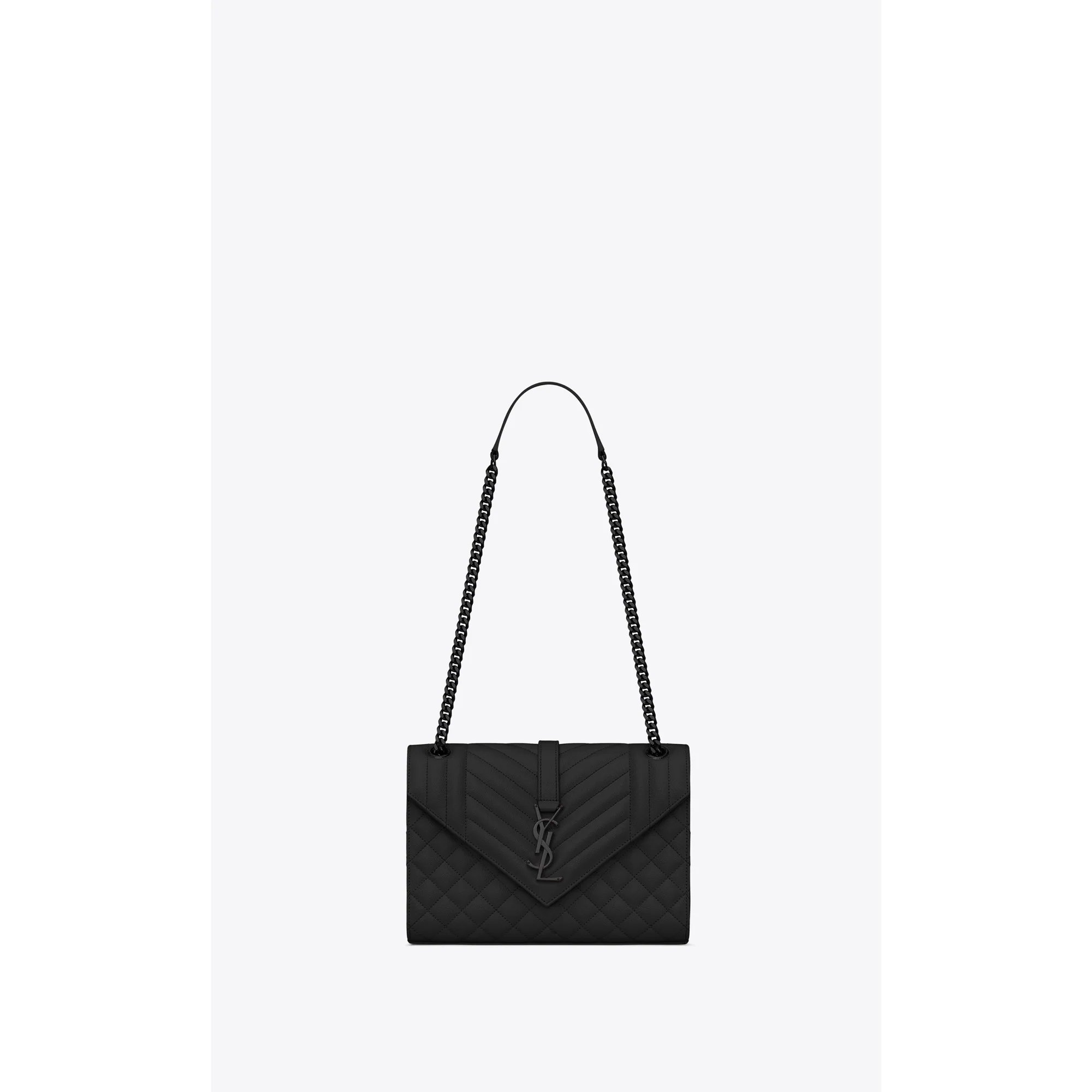 Medium Envelope Chain Bag - Nero